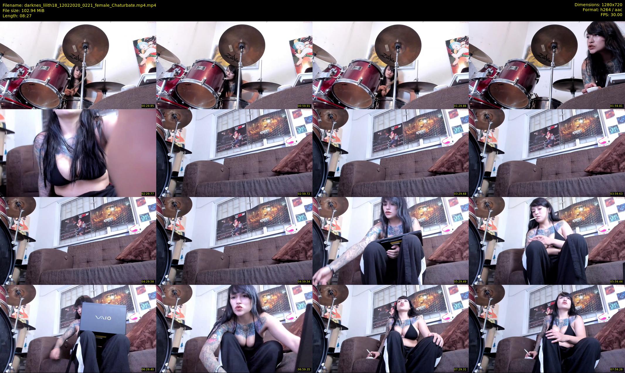 darknes_lilith18 — 9 minute Chaturbate female cam show recording, 720p, Feb 12, 2020