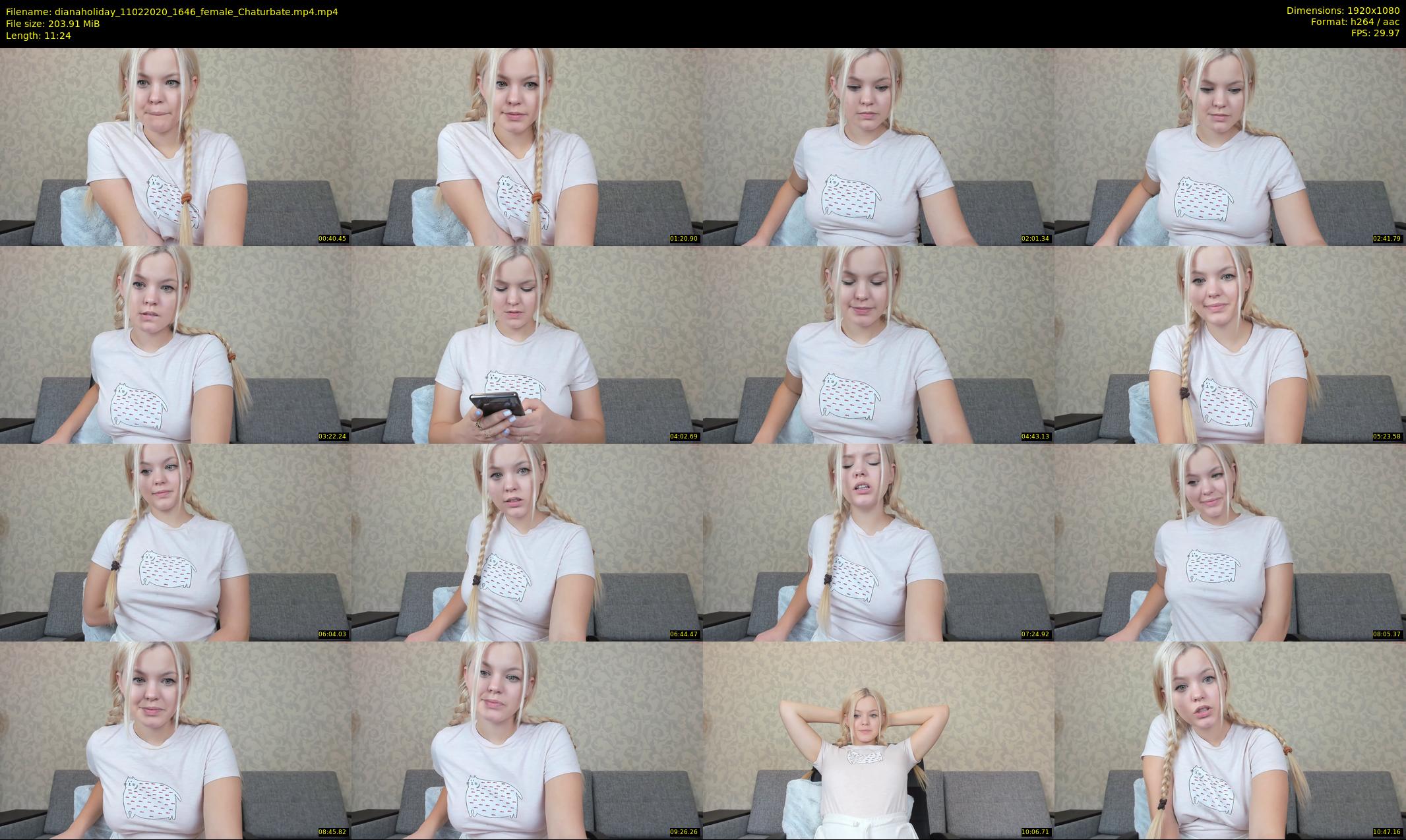 dianaholiday — 12 minute Chaturbate female cam show recording, 1080p, Feb 11, 2020