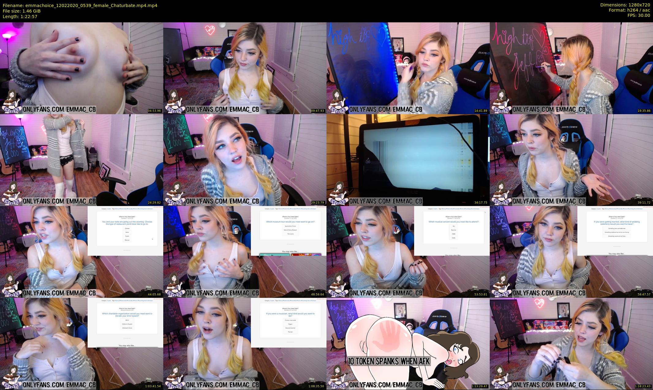 emmachoice — 83 minute Chaturbate female cam show recording, 720p, Feb 12, 2020