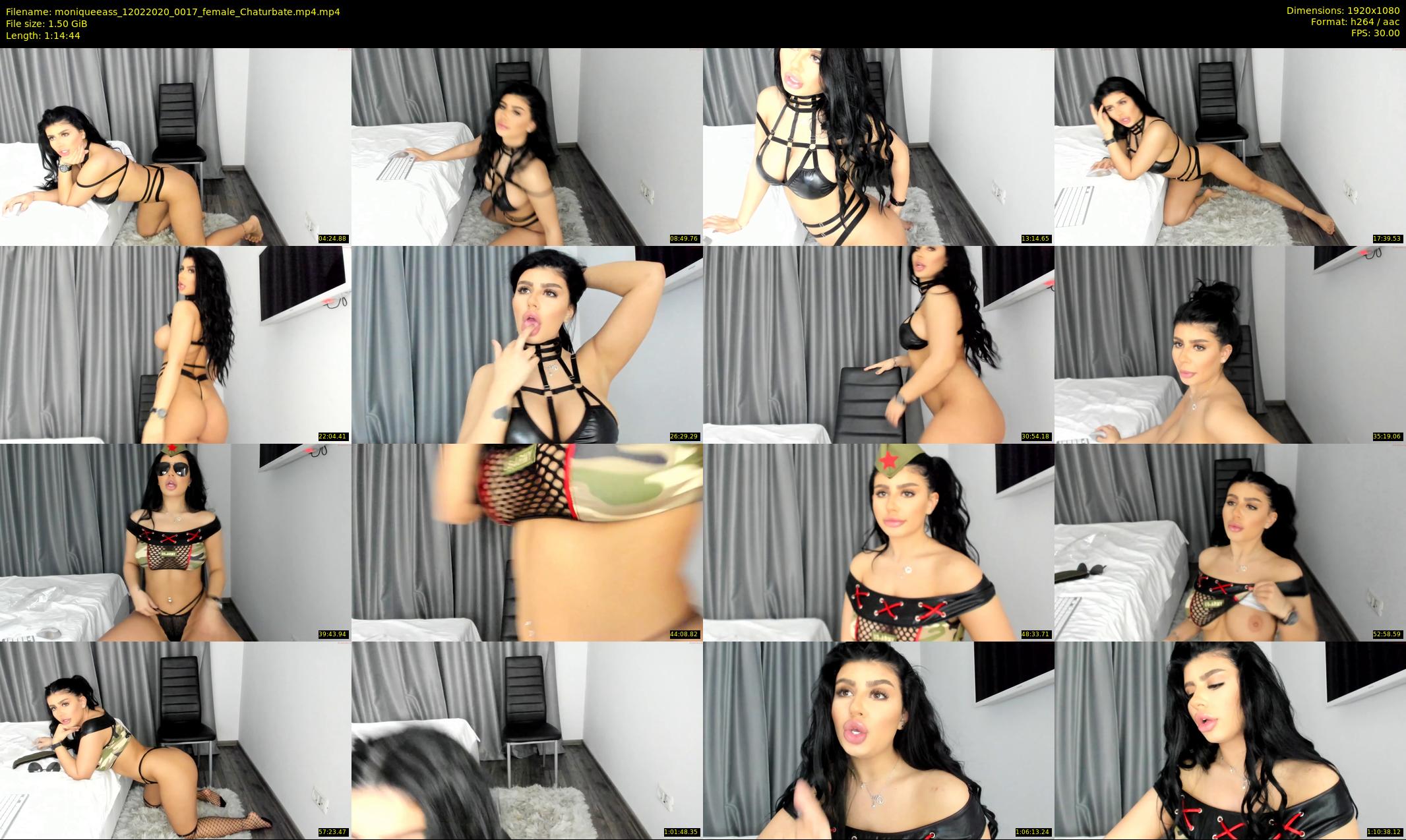 moniqueeass — 75 minute Chaturbate female cam show recording, 1080p, Feb 12, 2020