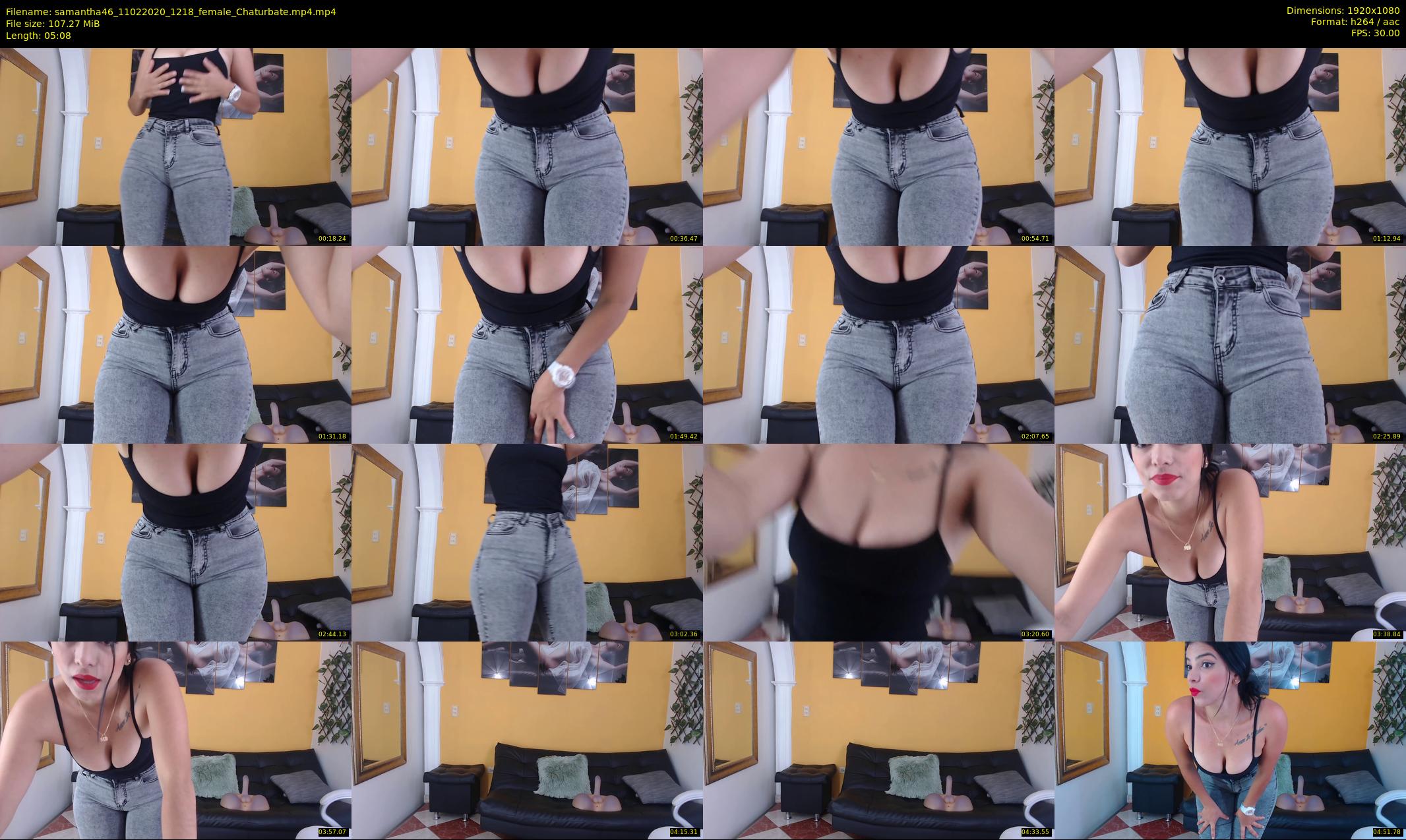 samantha46 — 6 minute Chaturbate female cam show recording, 1080p, Feb 11, 2020