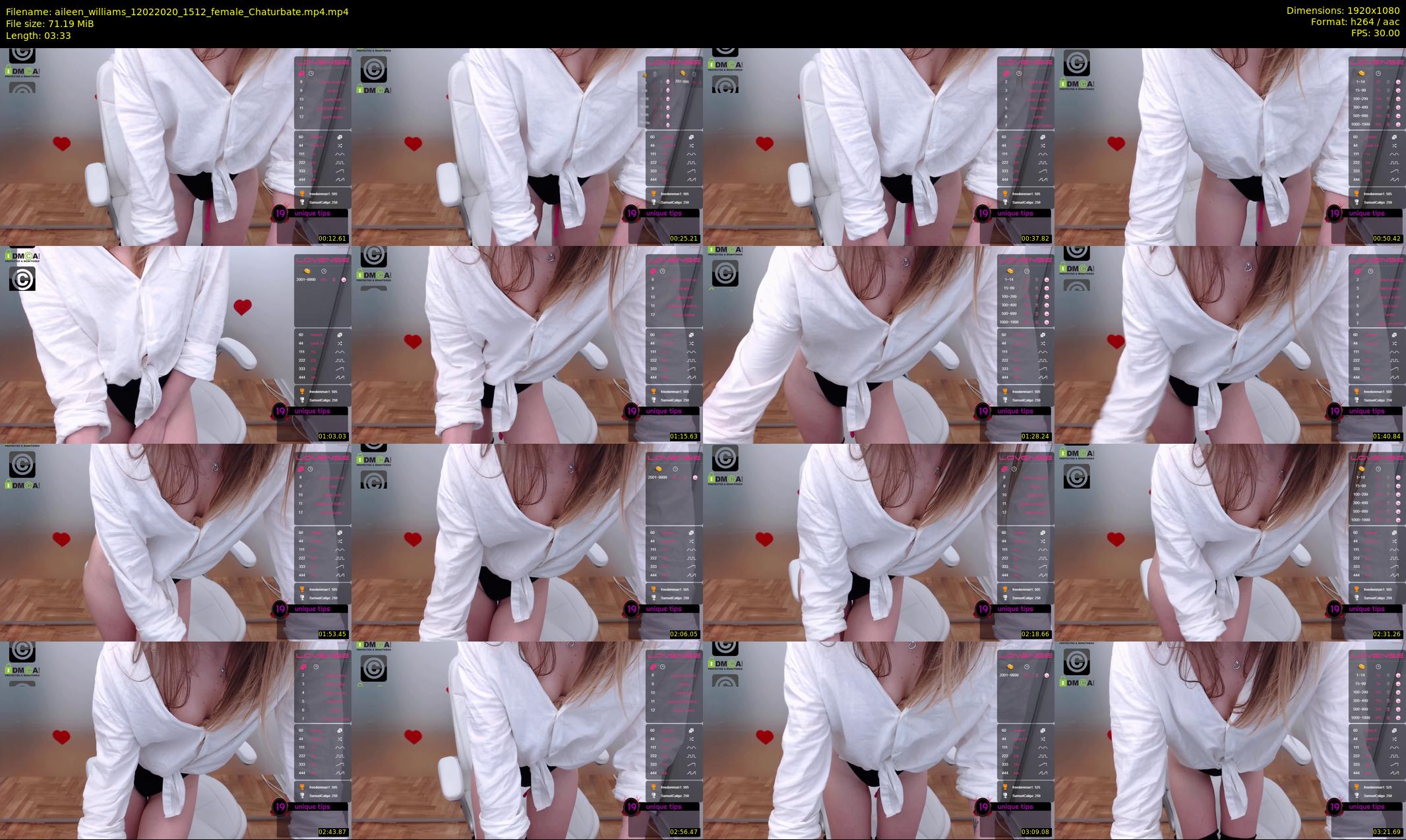 aileen_williams — 4 minute Chaturbate female cam show recording, 1080p, Feb 12, 2020