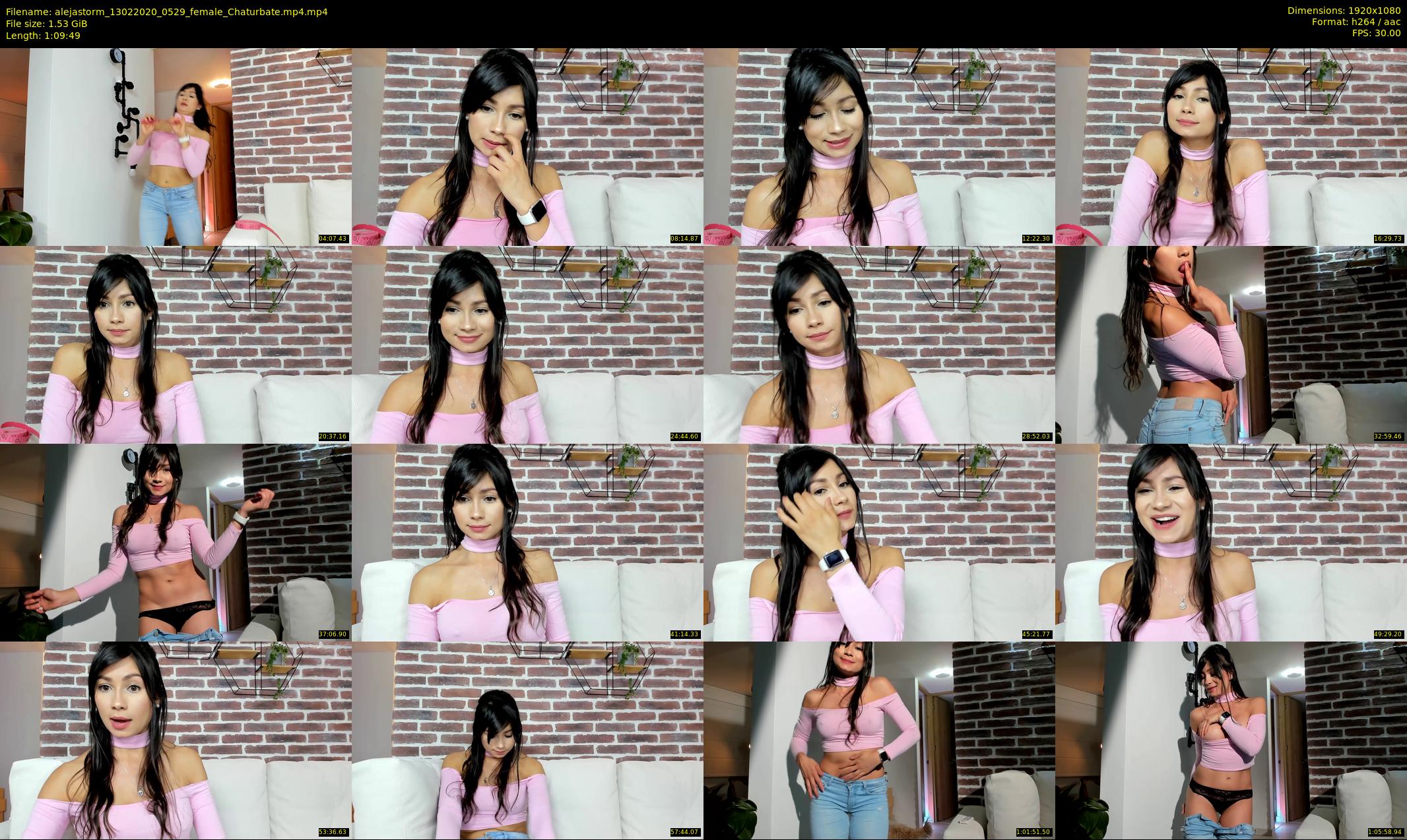 alejastorm — 70 minute Chaturbate female cam show recording, 1080p, Feb 13, 2020