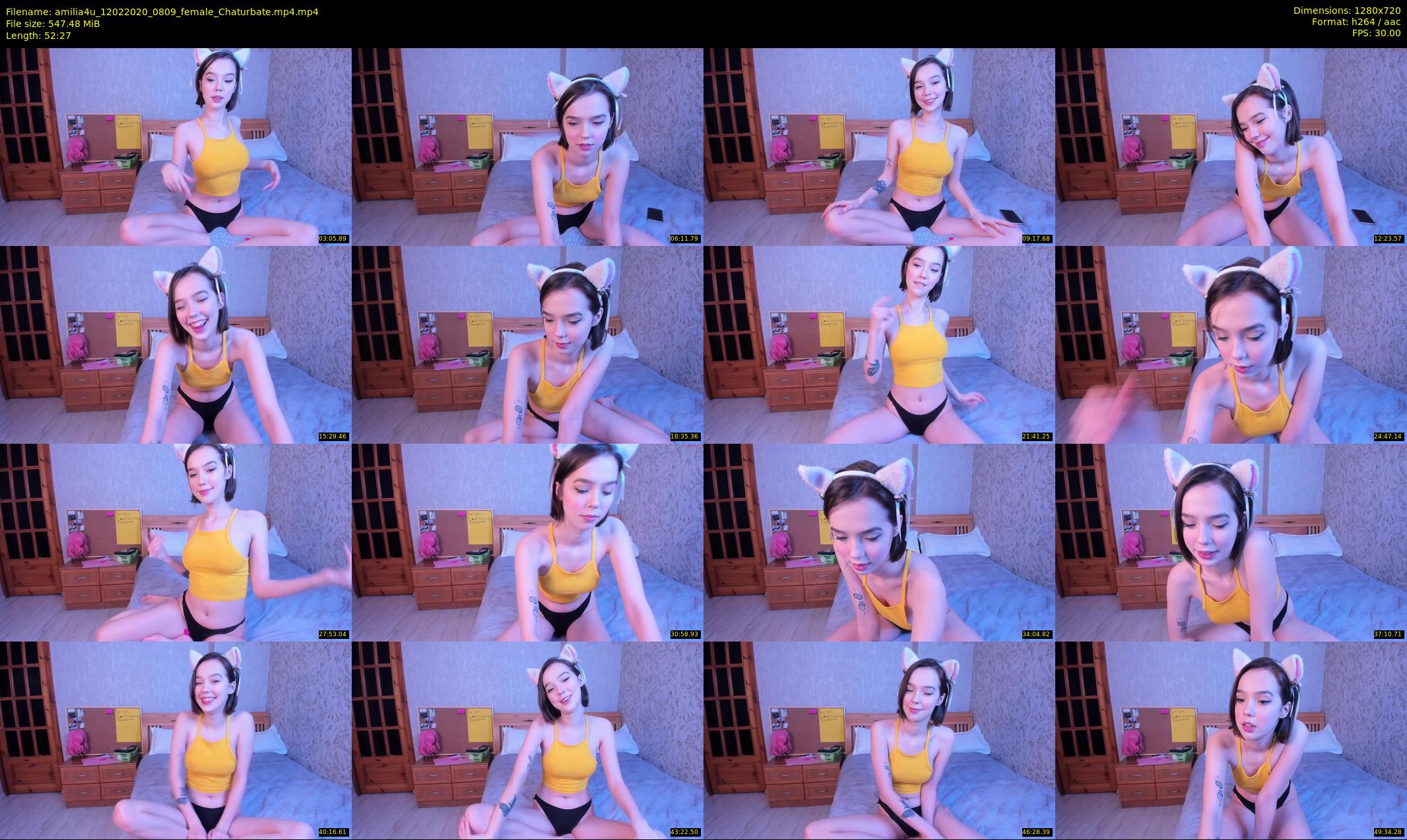 amilia4u — 53 minute Chaturbate female cam show recording, 720p, Feb 12, 2020