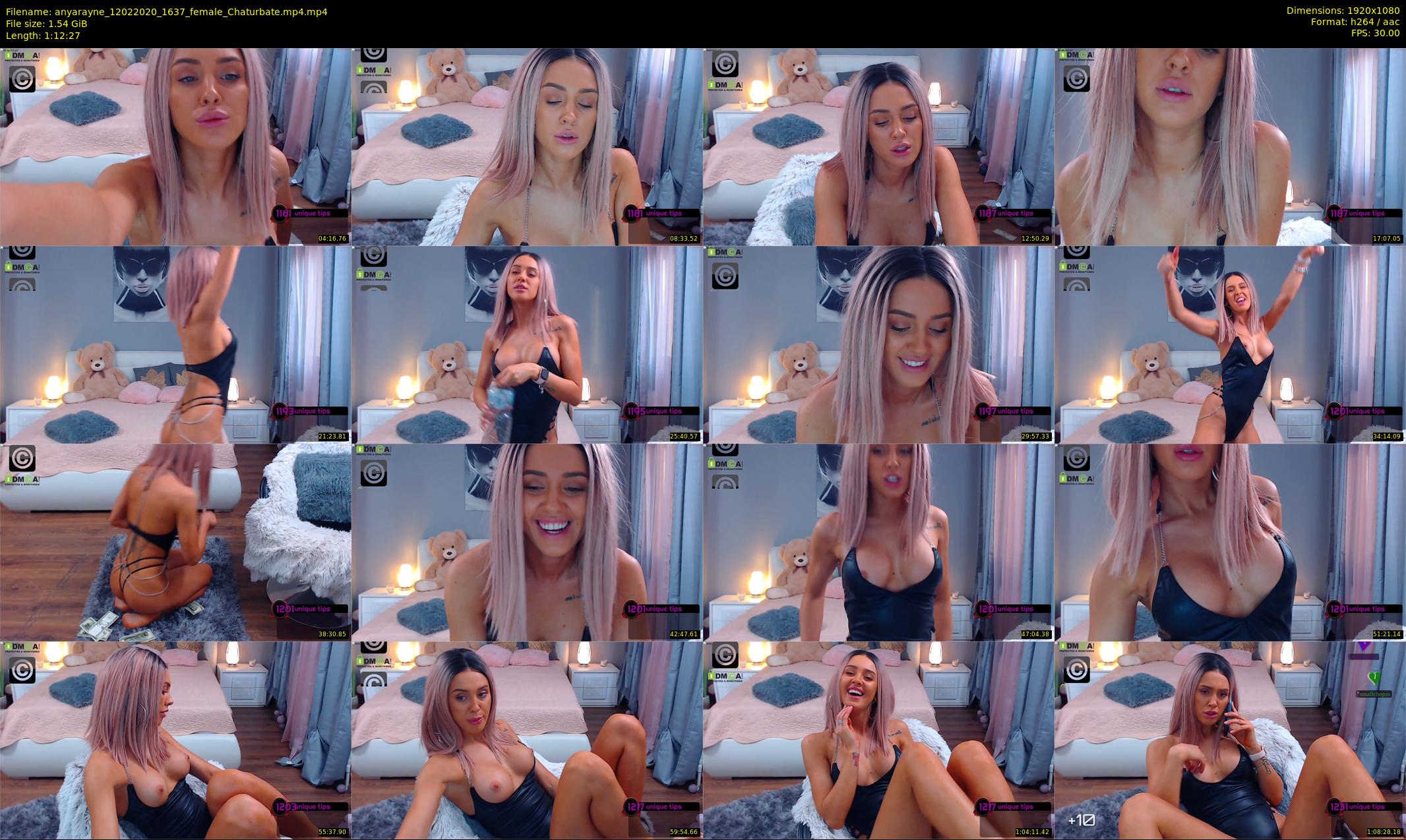 anyarayne — 73 minute Chaturbate female cam show recording, 1080p, Feb 12, 2020