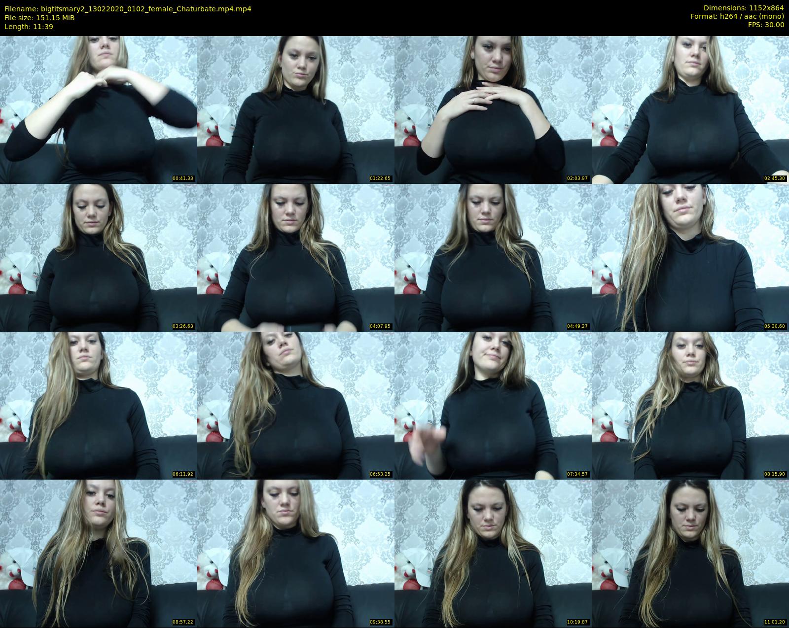 bigtitsmary2 — 12 minute Chaturbate female cam show recording, 720p, Feb 13, 2020