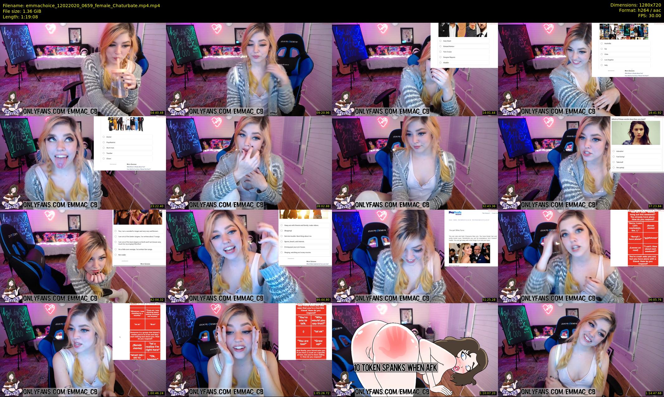 emmachoice — 80 minute Chaturbate female cam show recording, 720p, Feb 12, 2020