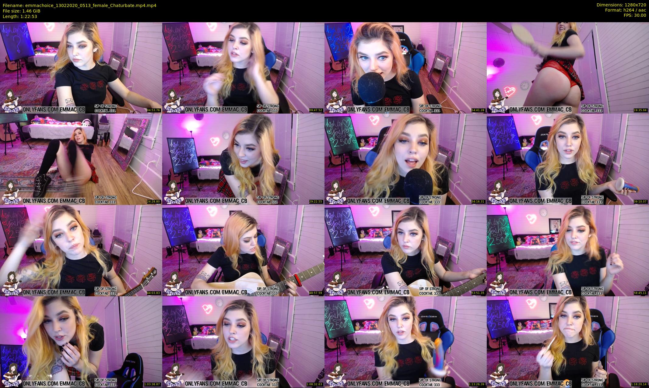emmachoice — 83 minute Chaturbate female cam show recording, 720p, Feb 13, 2020