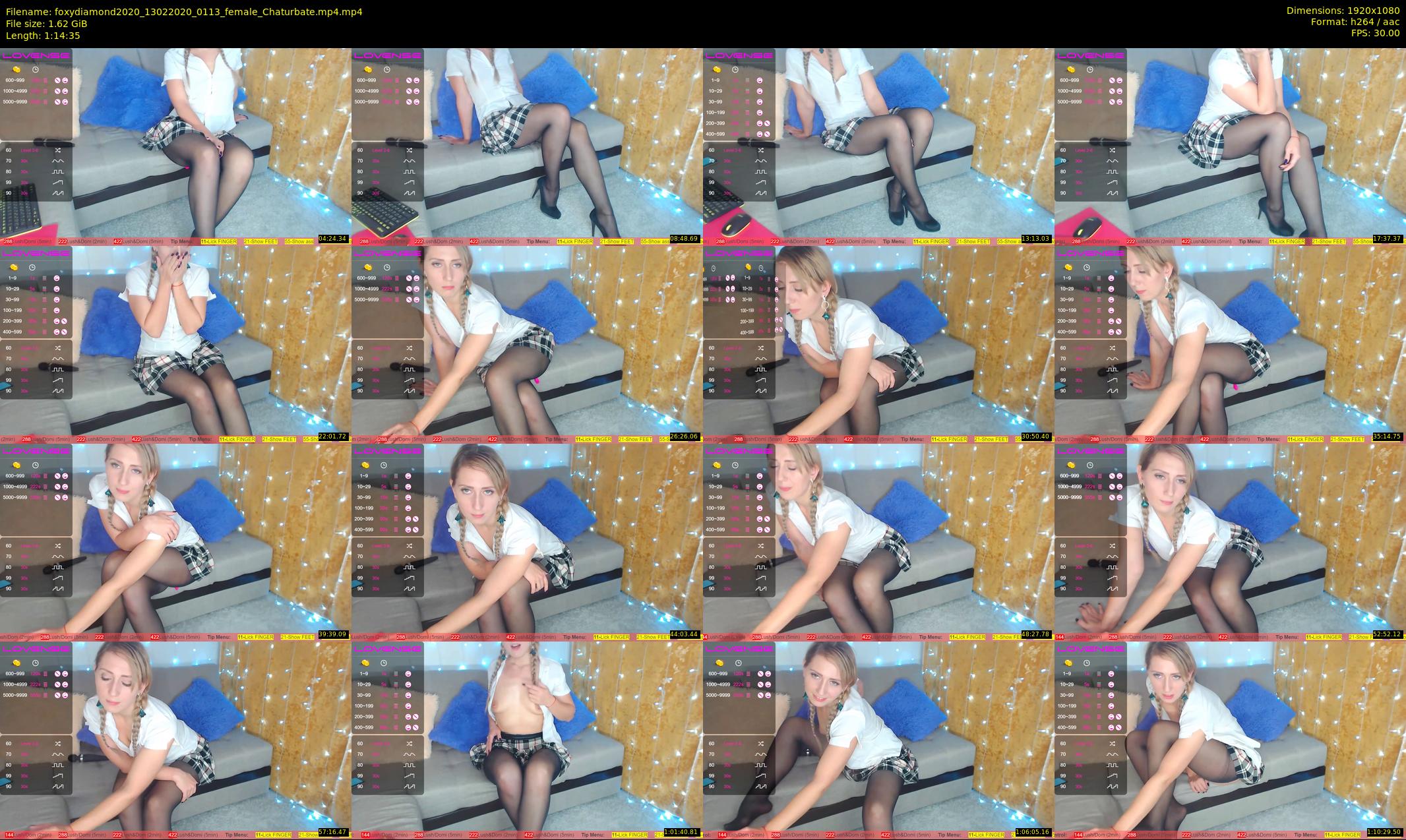 foxydiamond2020 — 75 minute Chaturbate female cam show recording, 1080p, Feb 13, 2020