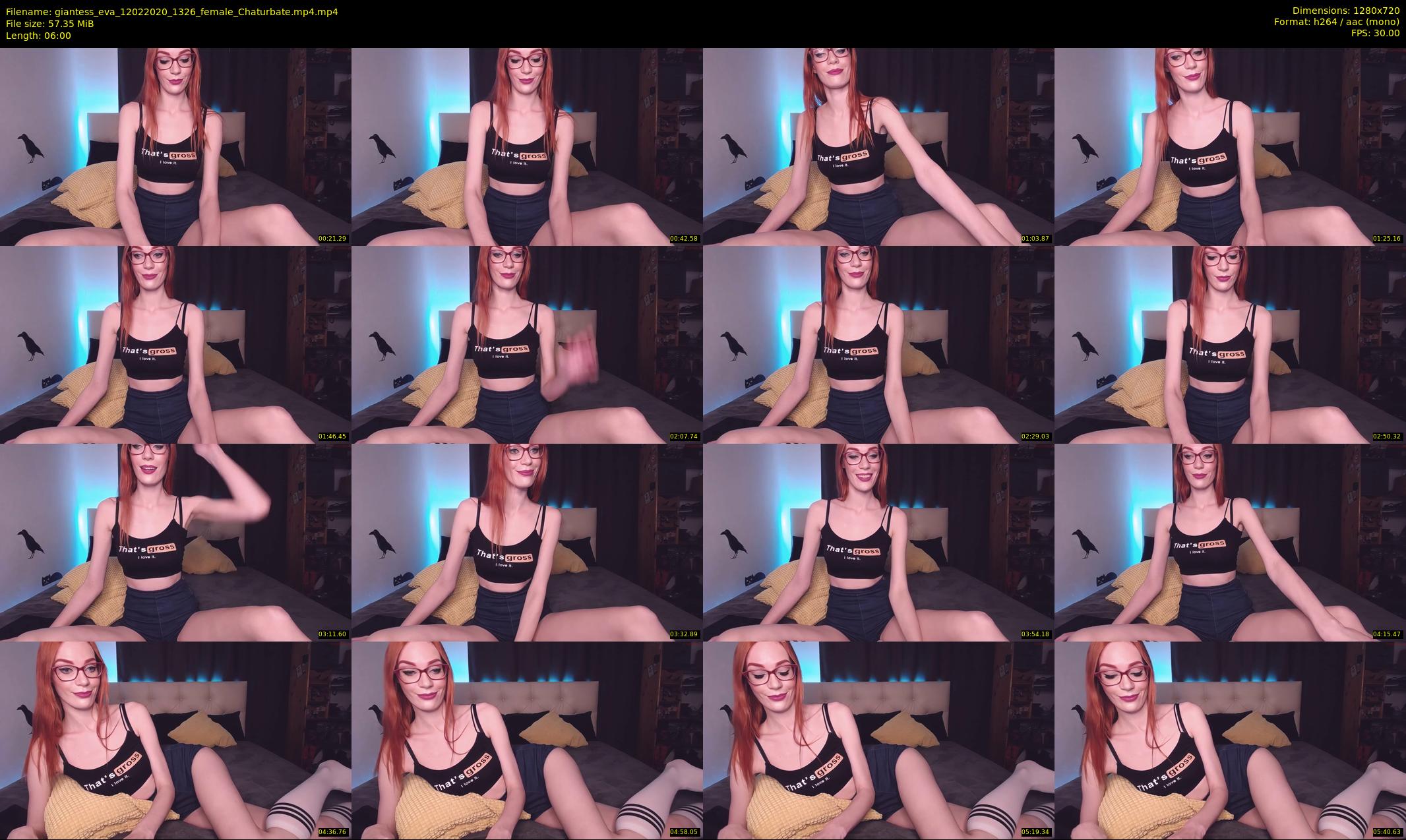 giantess_eva — 6 minute Chaturbate female cam show recording, 720p, Feb 12, 2020