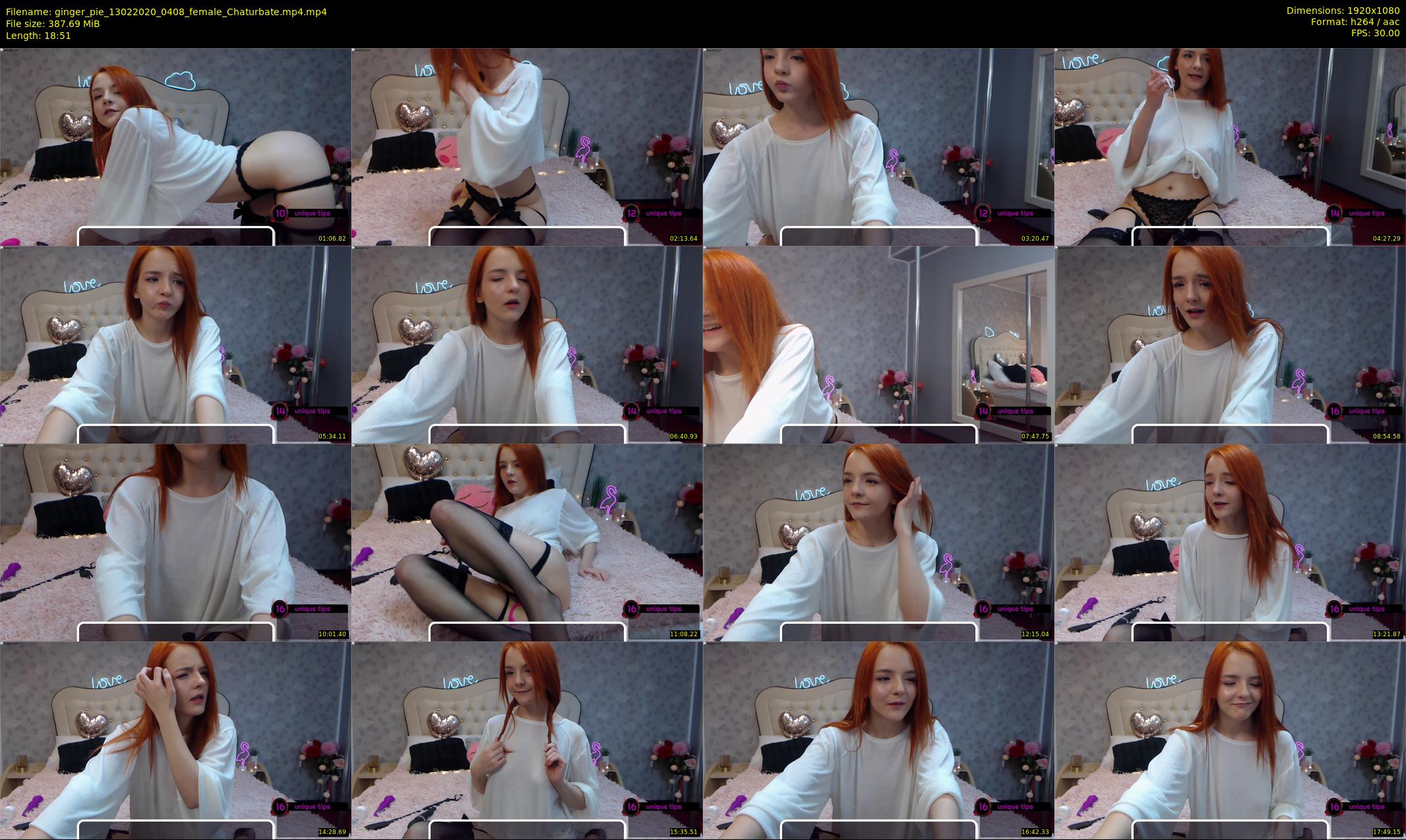 ginger_pie — 19 minute Chaturbate female cam show recording, 1080p, Feb 13, 2020