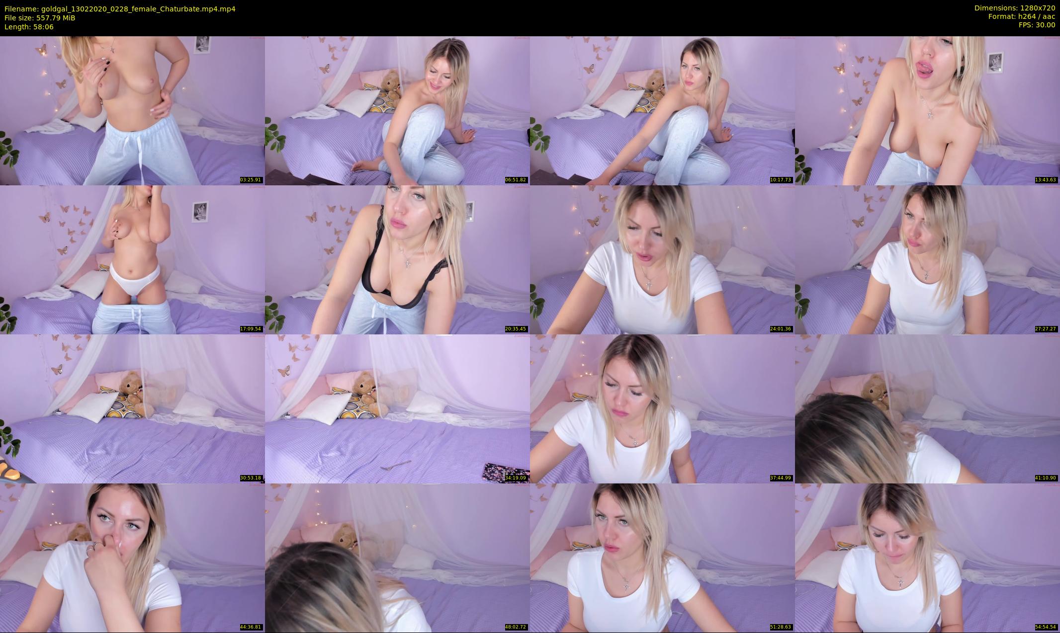 goldgal — 59 minute Chaturbate female cam show recording, 720p, Feb 13, 2020