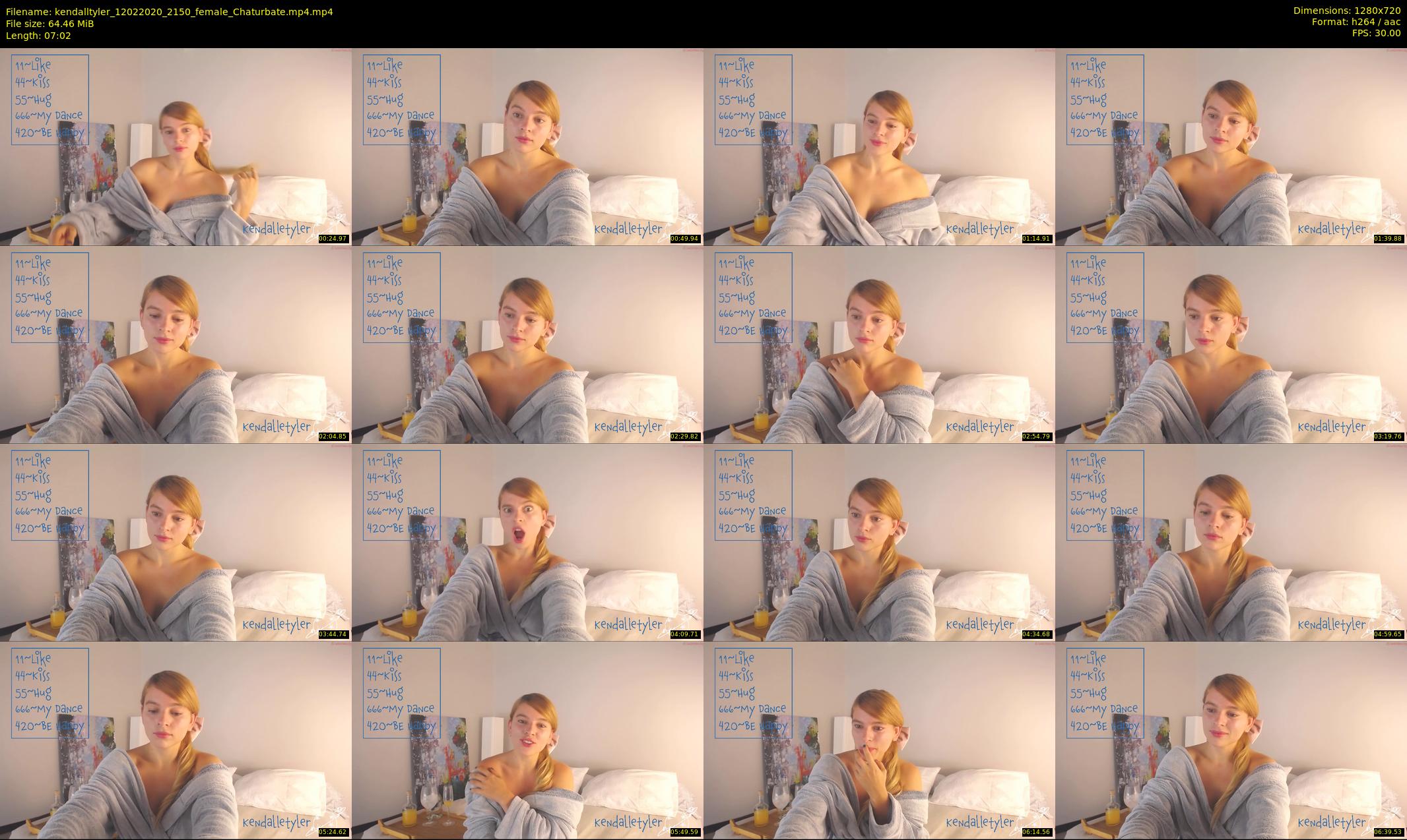 kendalltyler — 8 minute Chaturbate female cam show recording, 720p, Feb 12, 2020