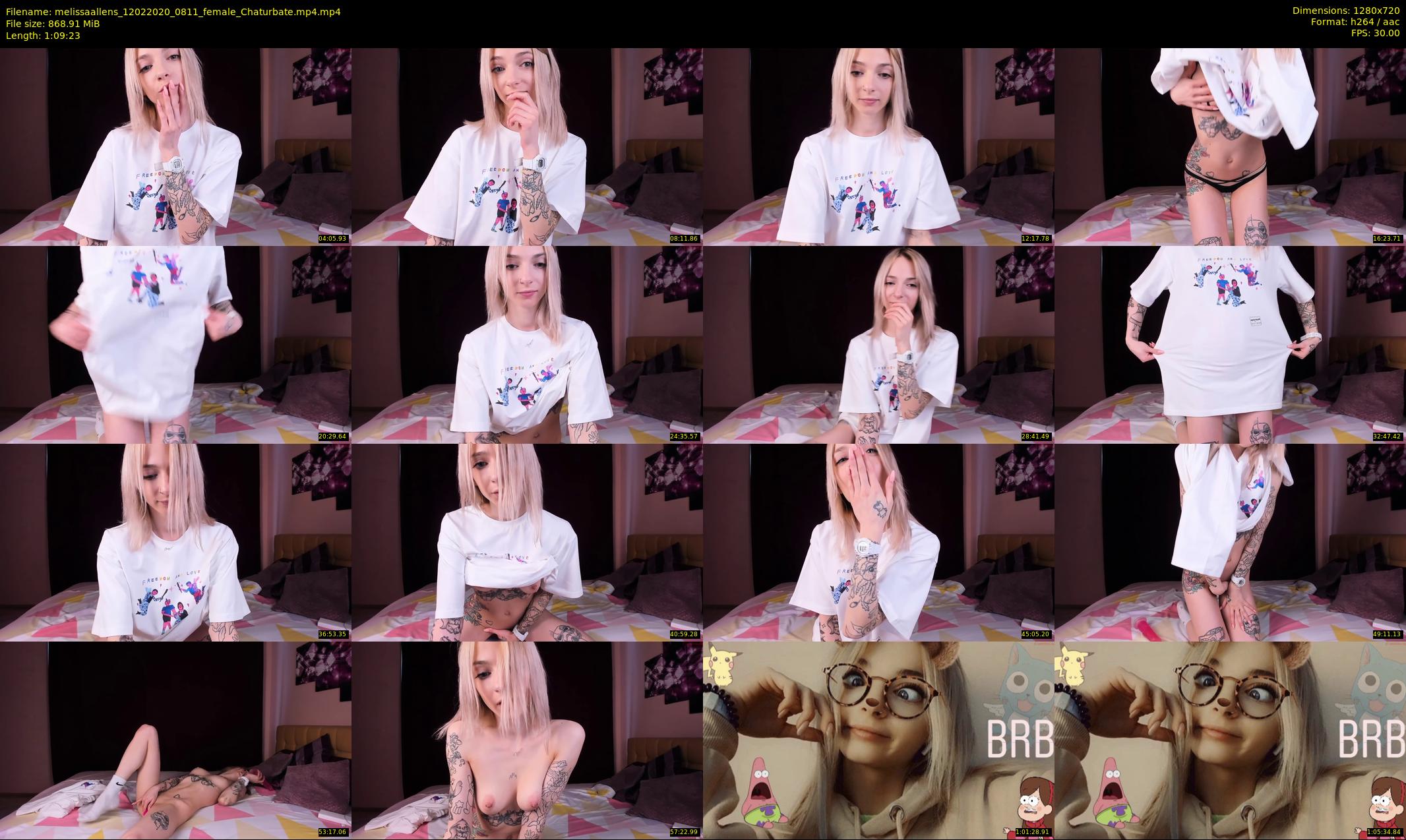 melissaallens — 70 minute Chaturbate female cam show recording, 720p, Feb 12, 2020