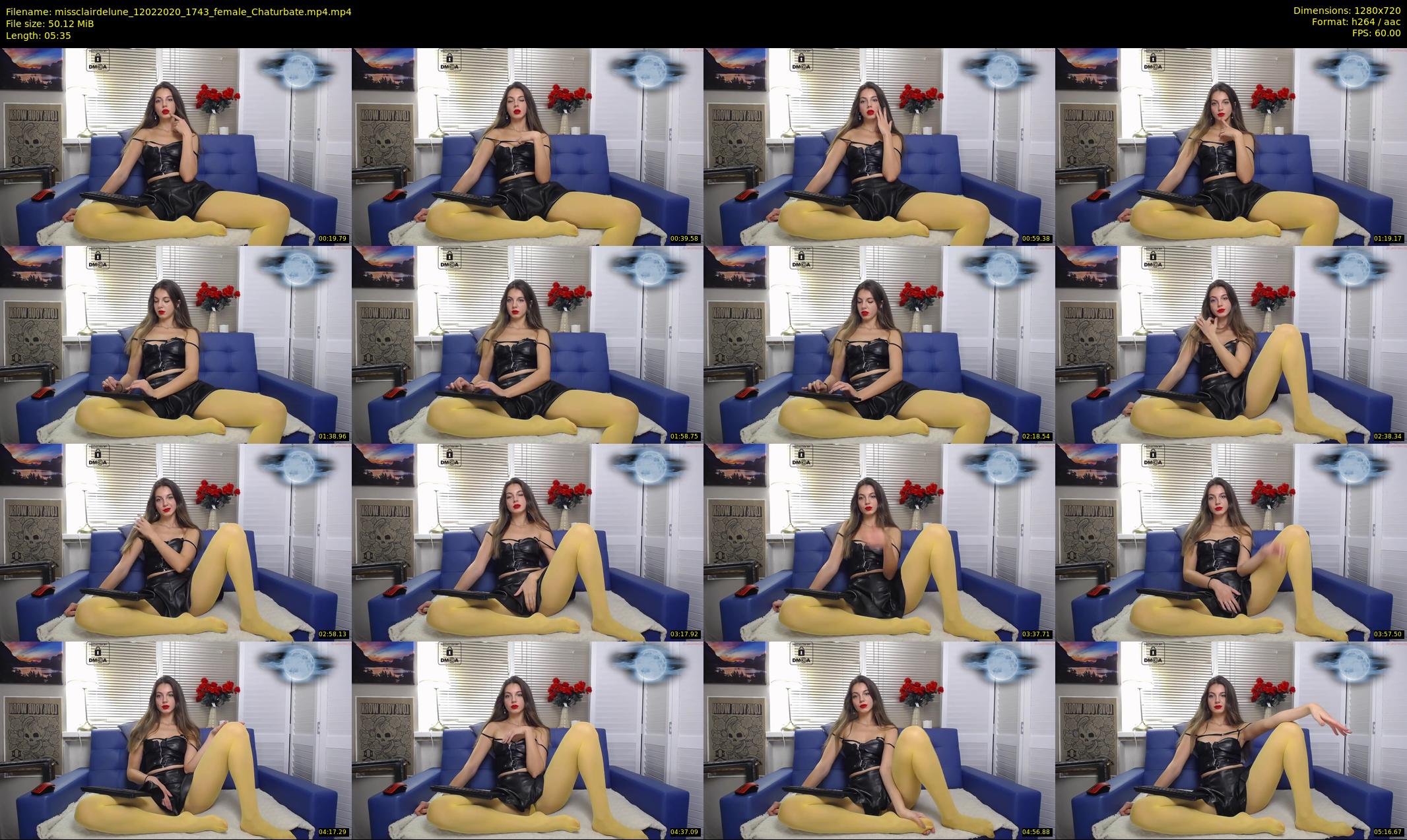 missclairdelune — 6 minute Chaturbate female cam show recording, 720p, Feb 12, 2020