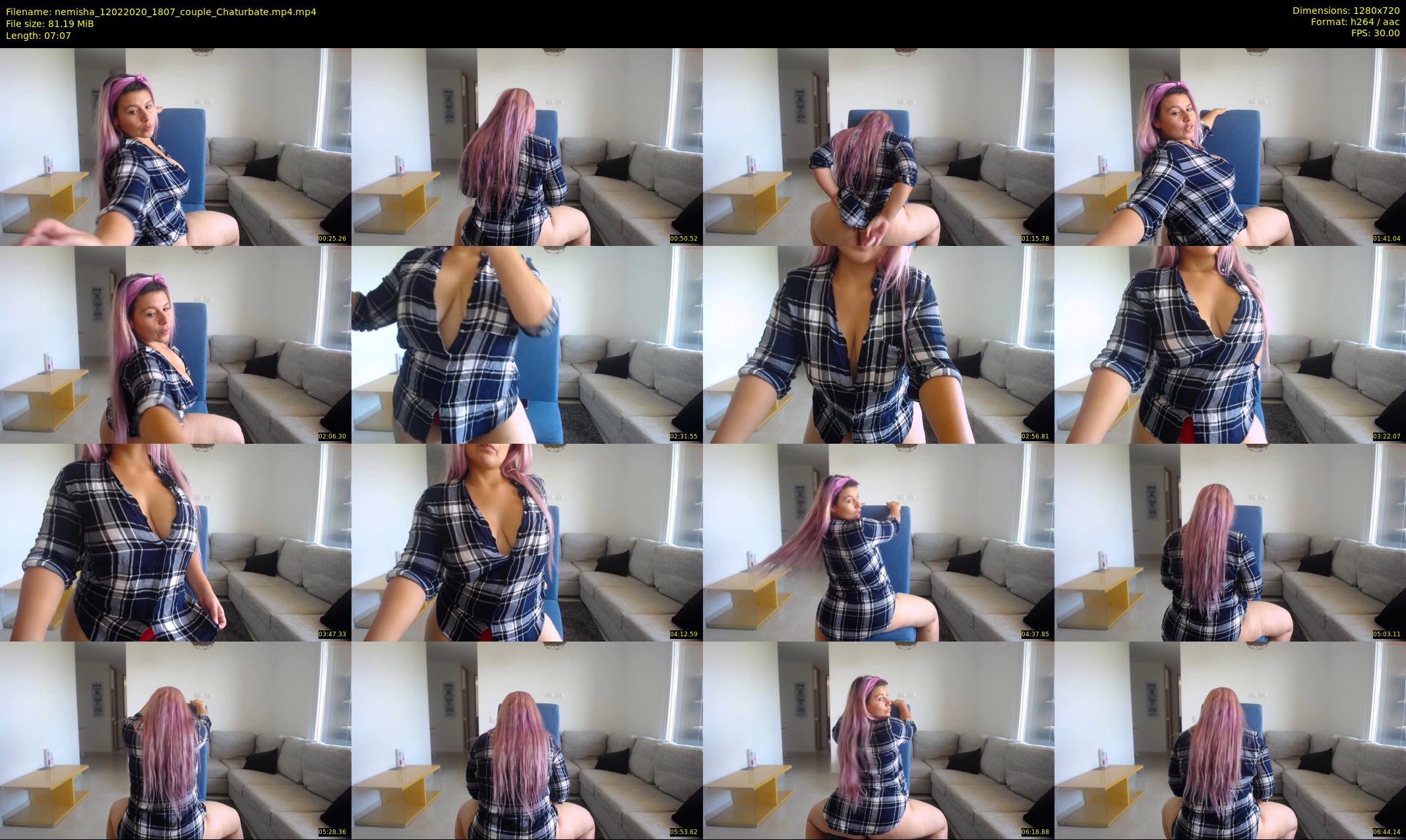 nemisha — 8 minute Chaturbate female cam show recording, 720p, Feb 12, 2020