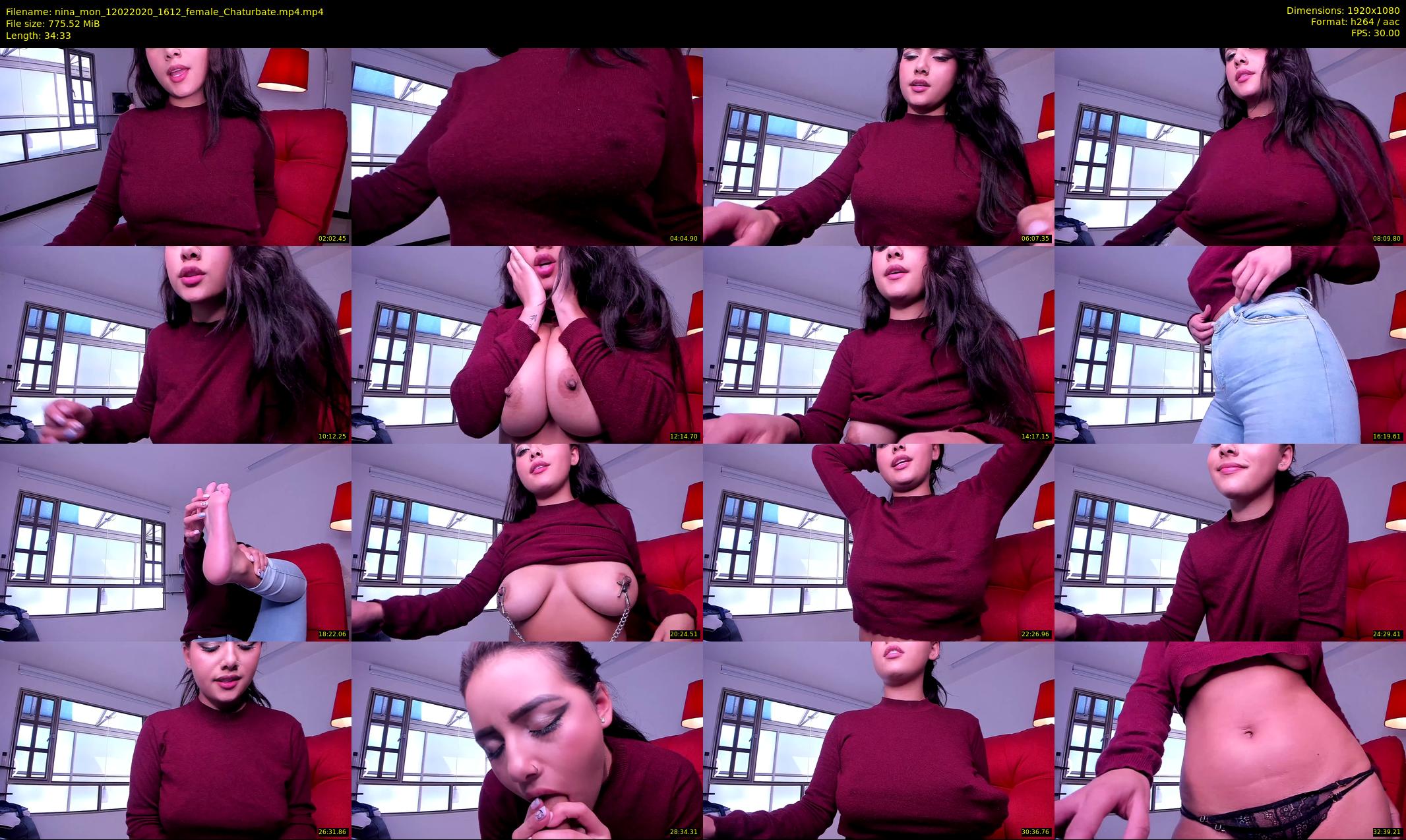 nina_mon — 35 minute Chaturbate female cam show recording, 1080p, Feb 12, 2020