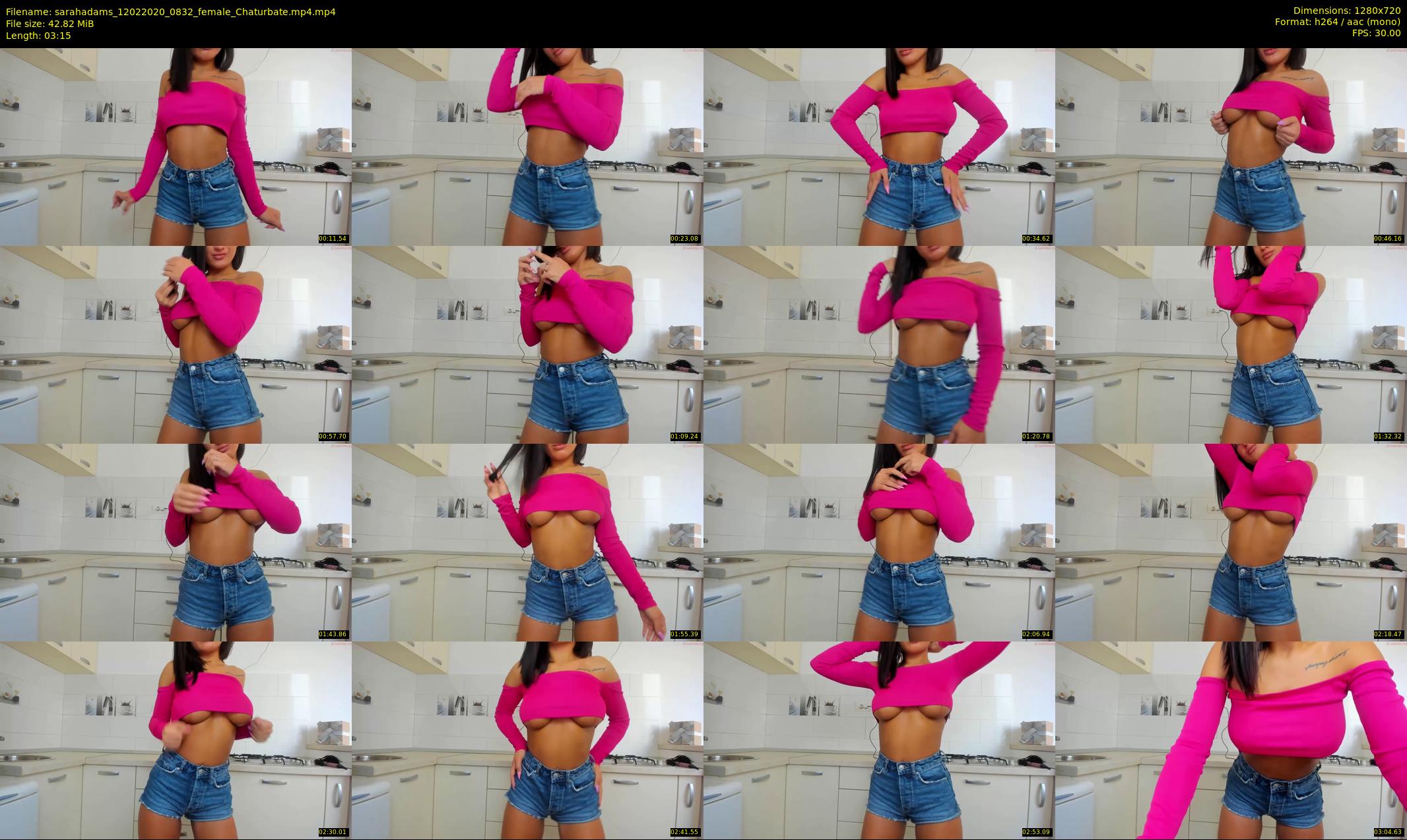 sarahadams — 4 minute Chaturbate female cam show recording, 720p, Feb 12, 2020