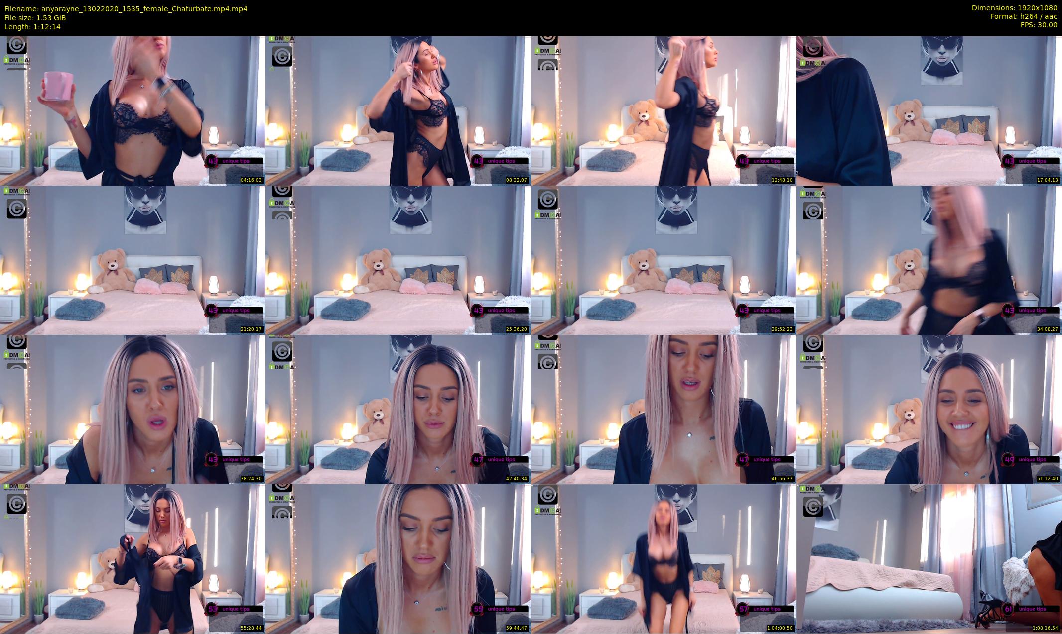 anyarayne — 73 minute Chaturbate female cam show recording, 1080p, Feb 13, 2020