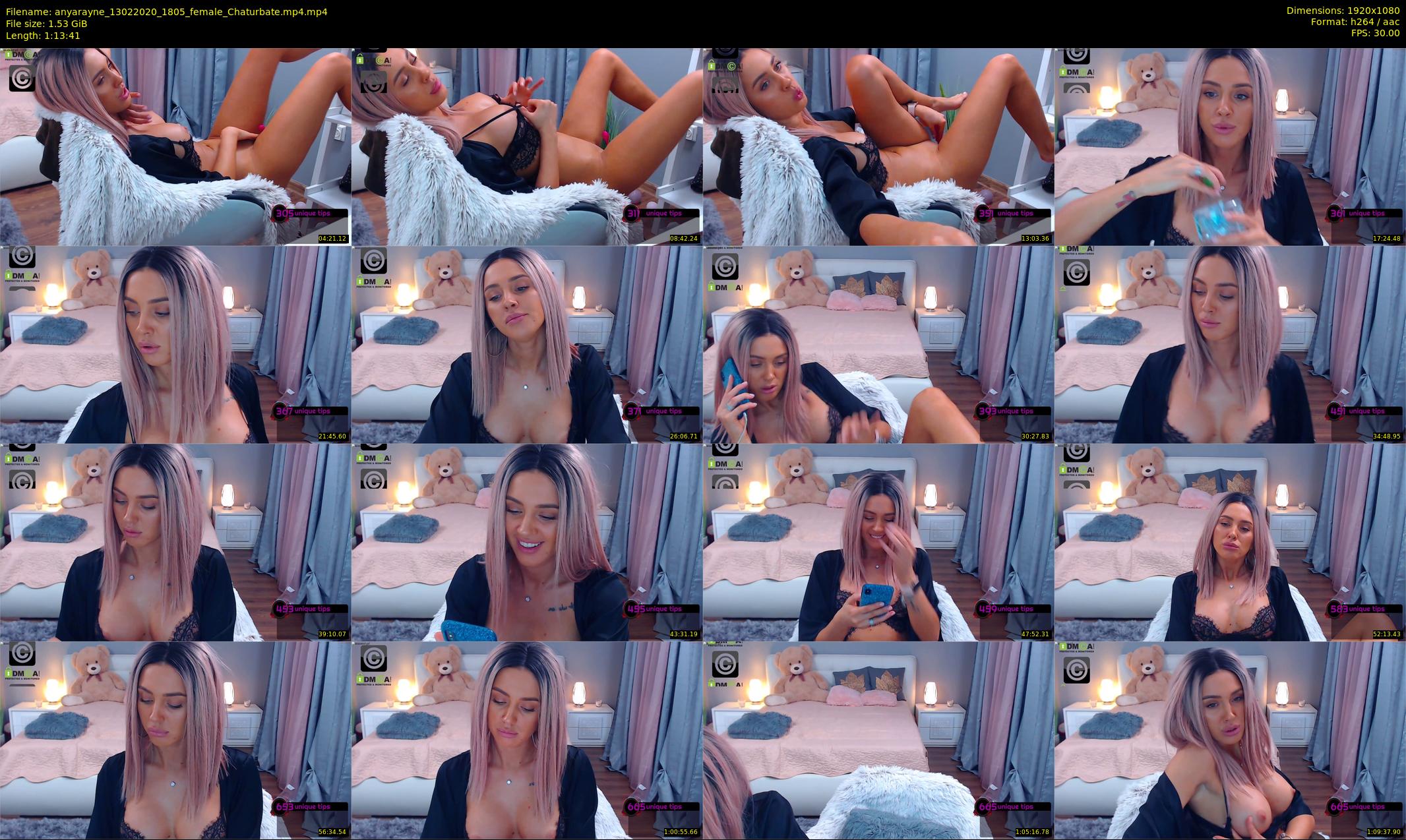 anyarayne — 74 minute Chaturbate female cam show recording, 1080p, Feb 13, 2020