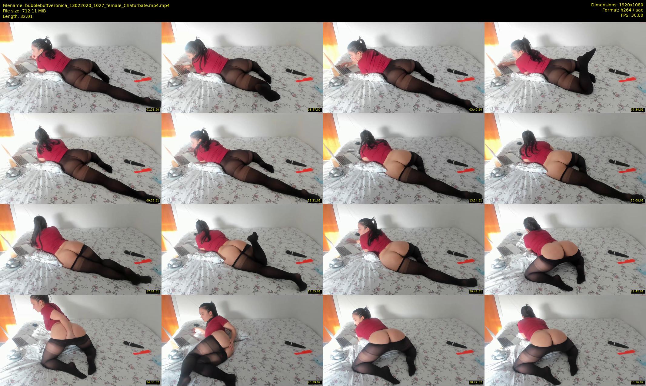 bubblebuttveronica — 33 minute Chaturbate female cam show recording, 1080p, Feb 13, 2020