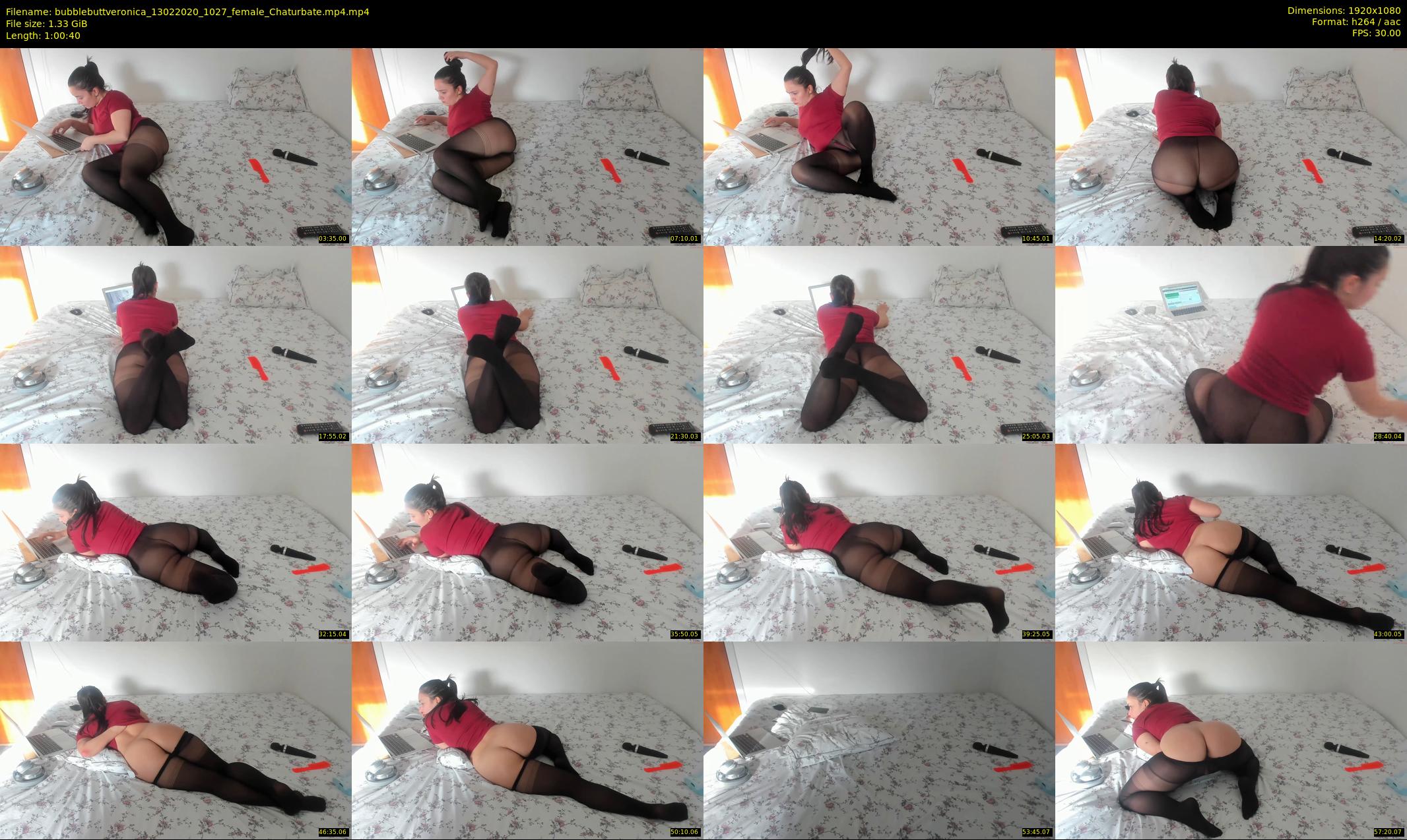 bubblebuttveronica — 61 minute Chaturbate female cam show recording, 1080p, Feb 13, 2020
