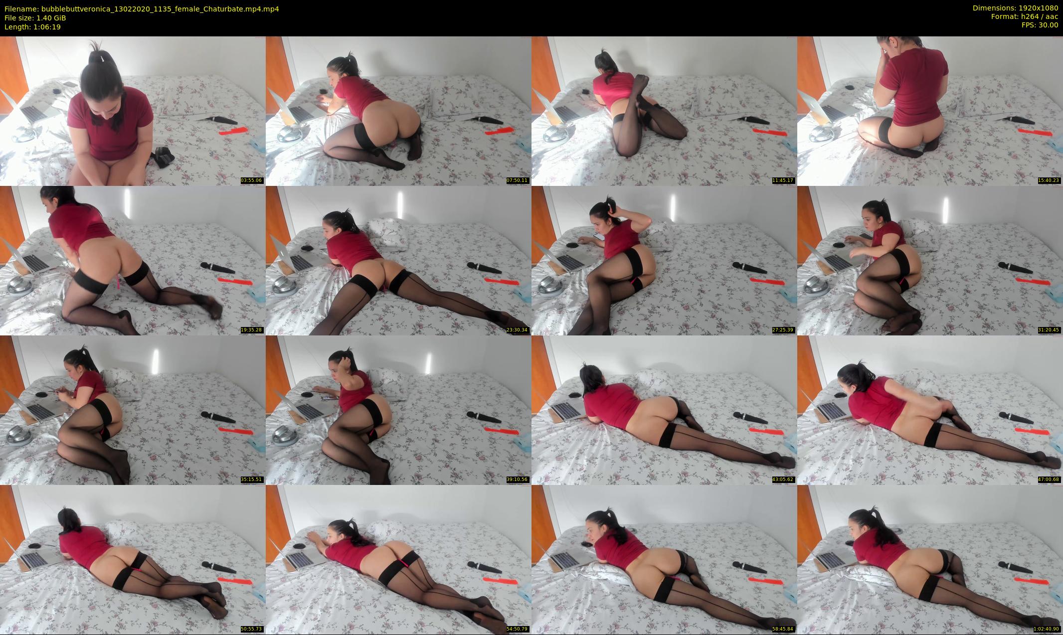 bubblebuttveronica — 67 minute Chaturbate female cam show recording, 1080p, Feb 13, 2020