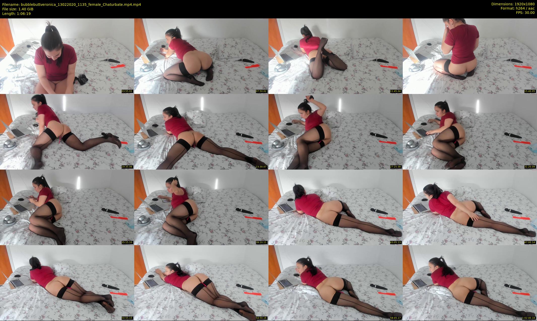 bubblebuttveronica — 67 minute Chaturbate female cam show recording, 1080p, Feb 13, 2020