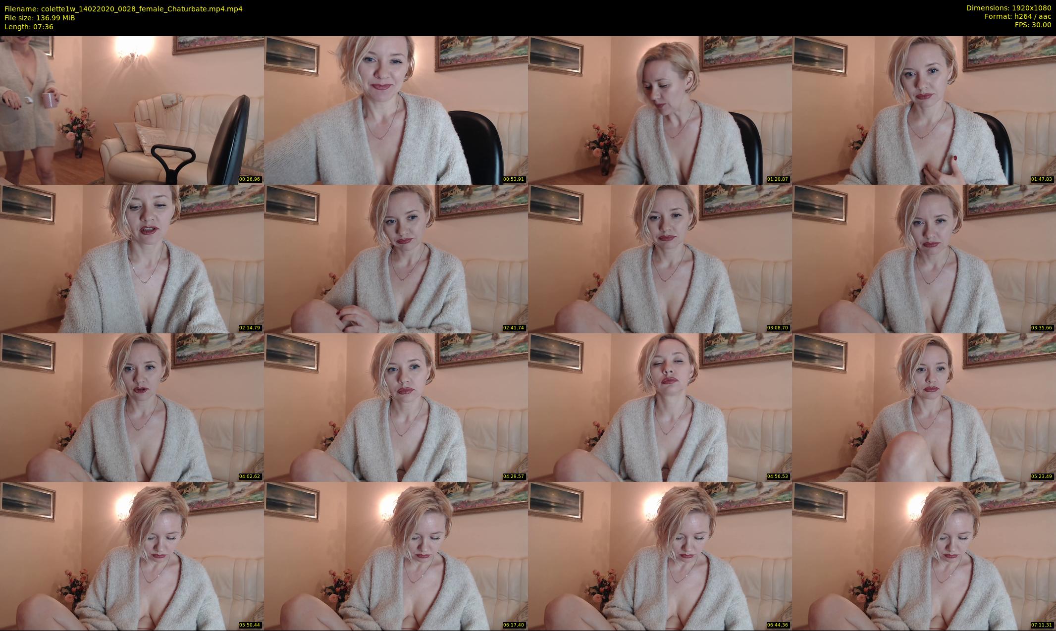colette1w — 8 minute Chaturbate female cam show recording, 1080p, Feb 14, 2020