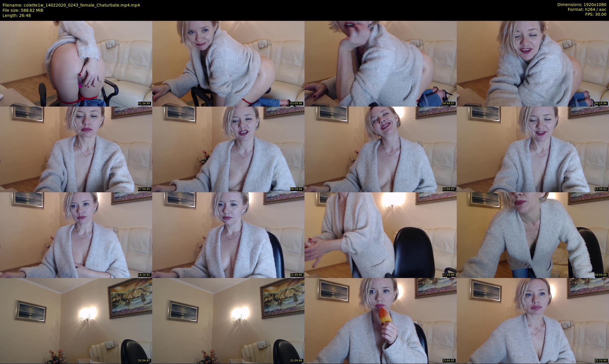 colette1w — 27 minute Chaturbate female cam show recording, 1080p, Feb 14, 2020