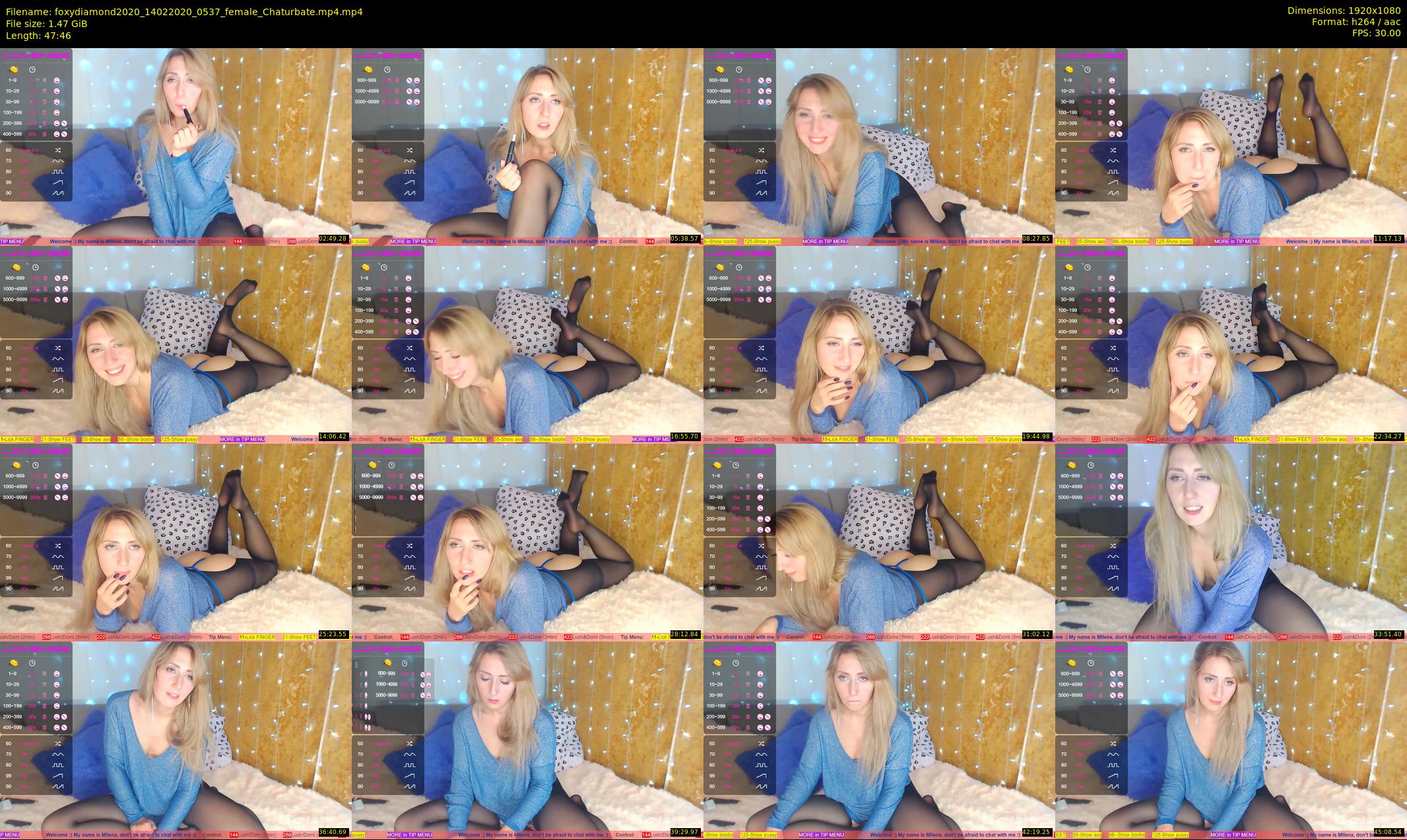 foxydiamond2020 — 48 minute Chaturbate female cam show recording, 1080p, Feb 14, 2020