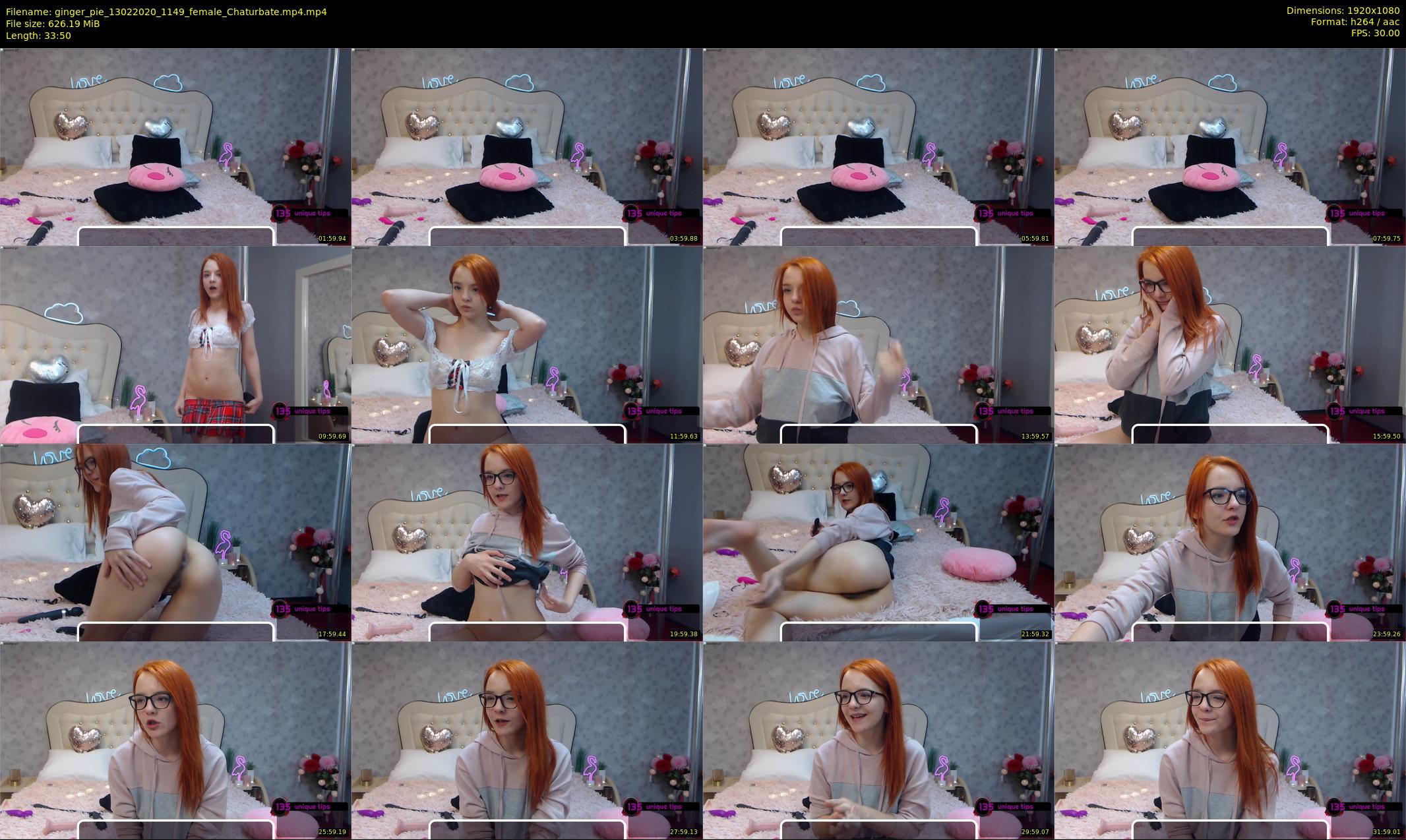 ginger_pie — 34 minute Chaturbate female cam show recording, 1080p, Feb 13, 2020