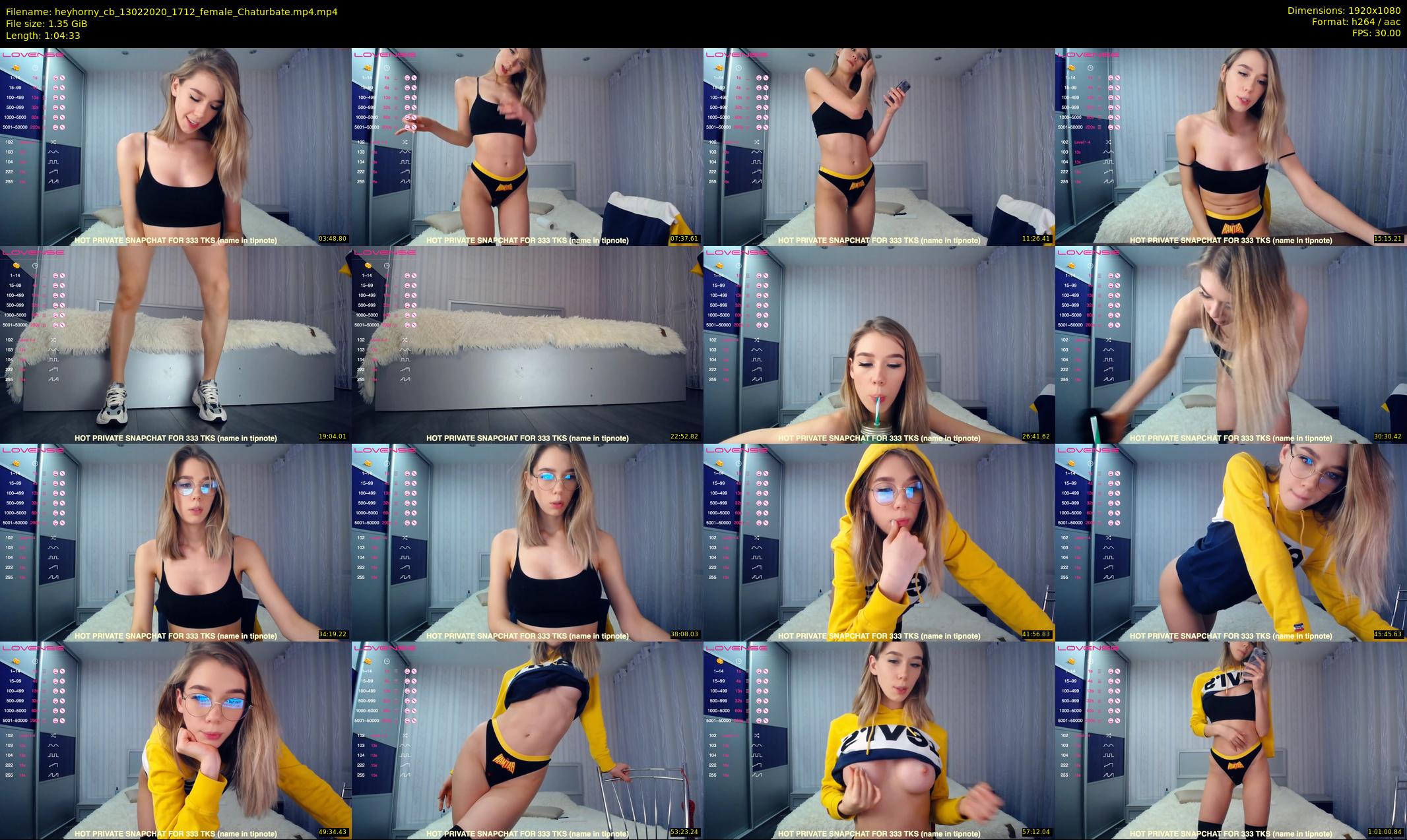 heyhorny_cb — 65 minute Chaturbate couple cam show recording, 1080p, Feb 13, 2020