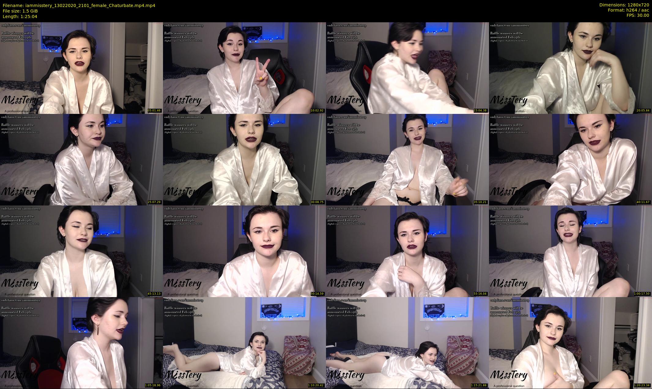 iammisstery — 86 minute Chaturbate female cam show recording, 720p, Feb 13, 2020