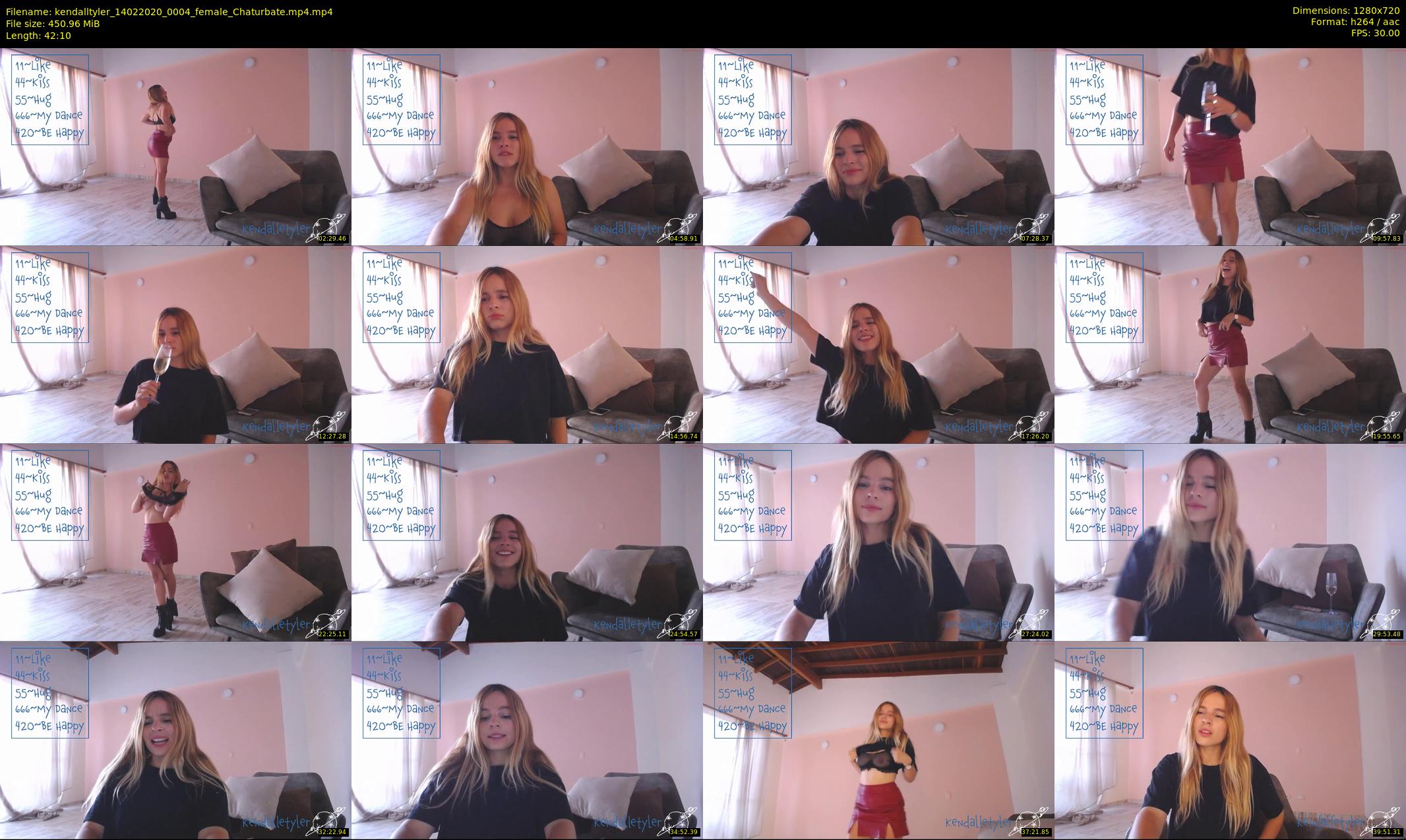 kendalltyler — 43 minute Chaturbate female cam show recording, 720p, Feb 14, 2020