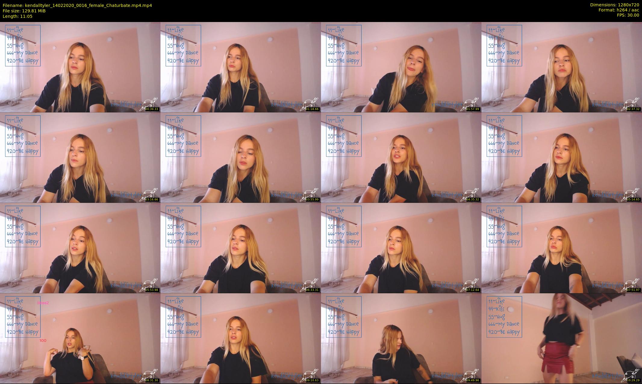 kendalltyler — 12 minute Chaturbate female cam show recording, 720p, Feb 14, 2020