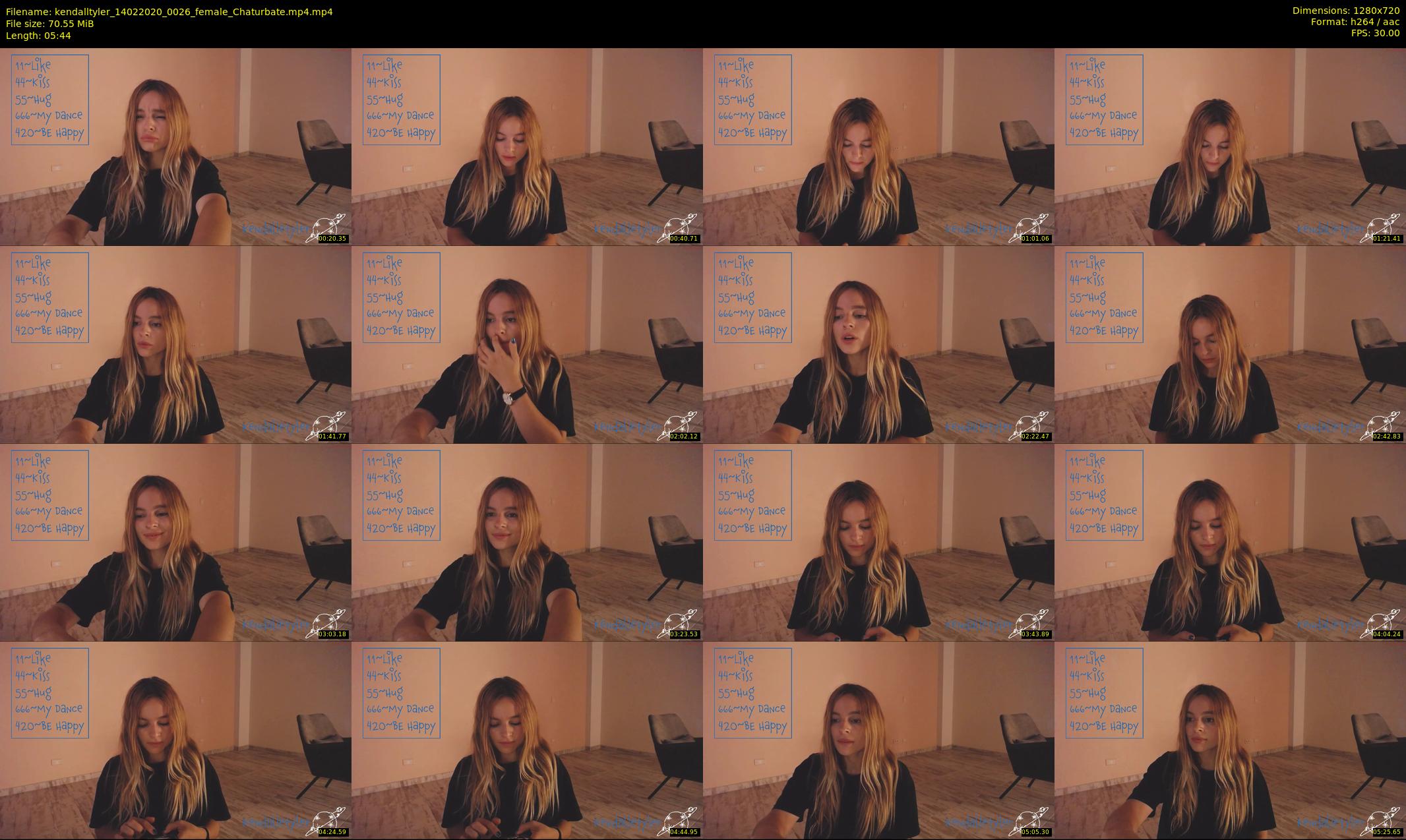 kendalltyler — 6 minute Chaturbate female cam show recording, 720p, Feb 14, 2020