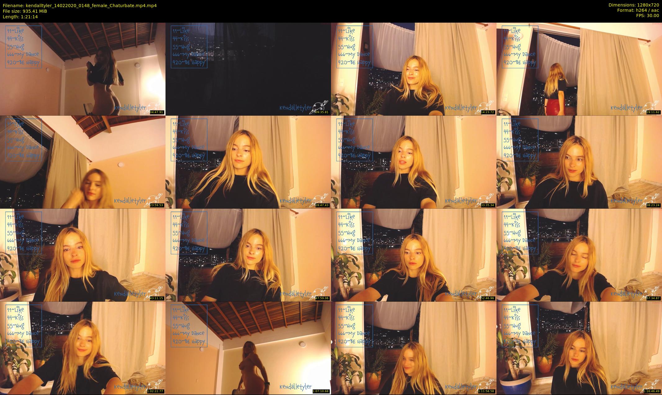 kendalltyler — 82 minute Chaturbate female cam show recording, 720p, Feb 14, 2020
