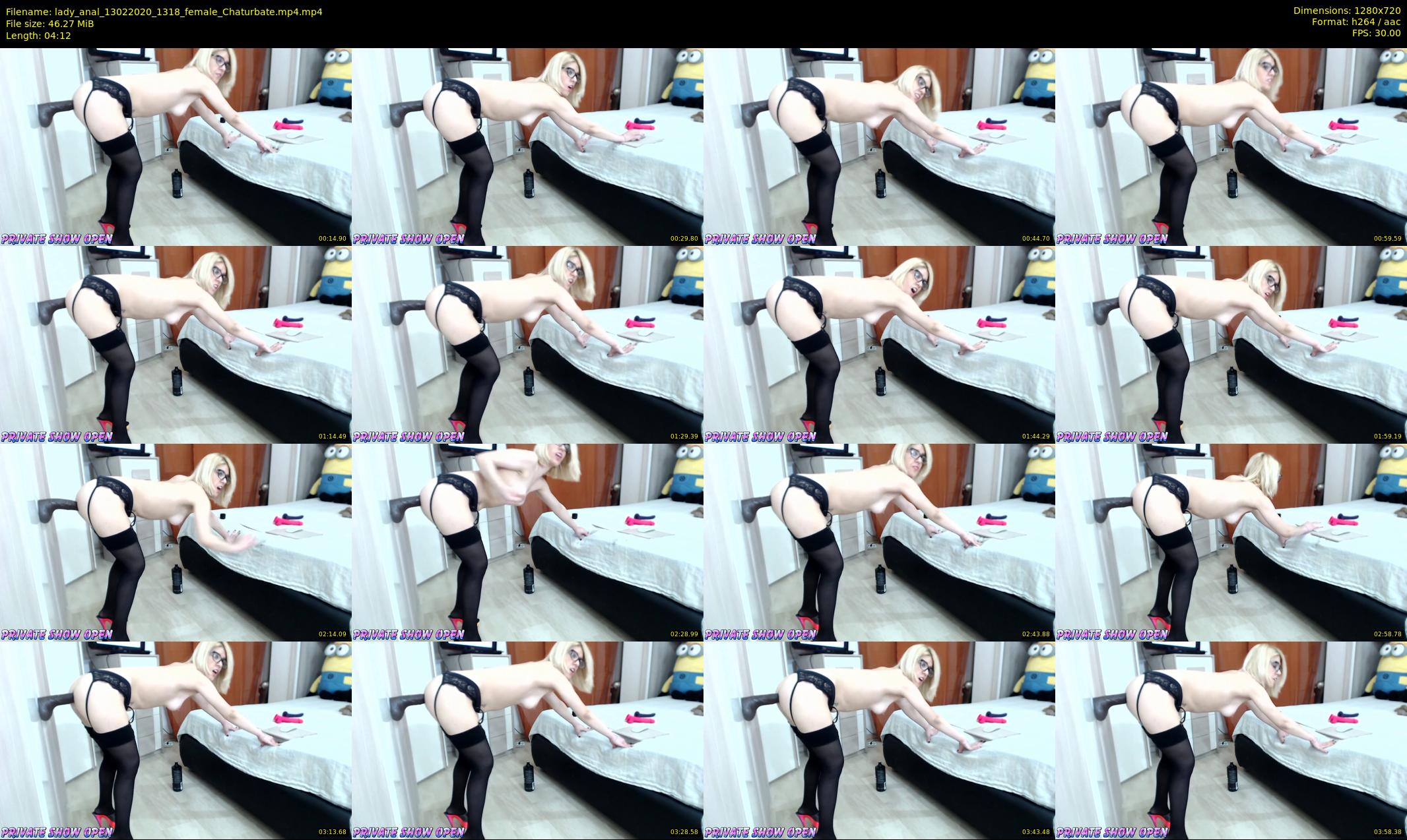 lady_anal — 5 minute Chaturbate female cam show recording, 720p, Feb 13, 2020