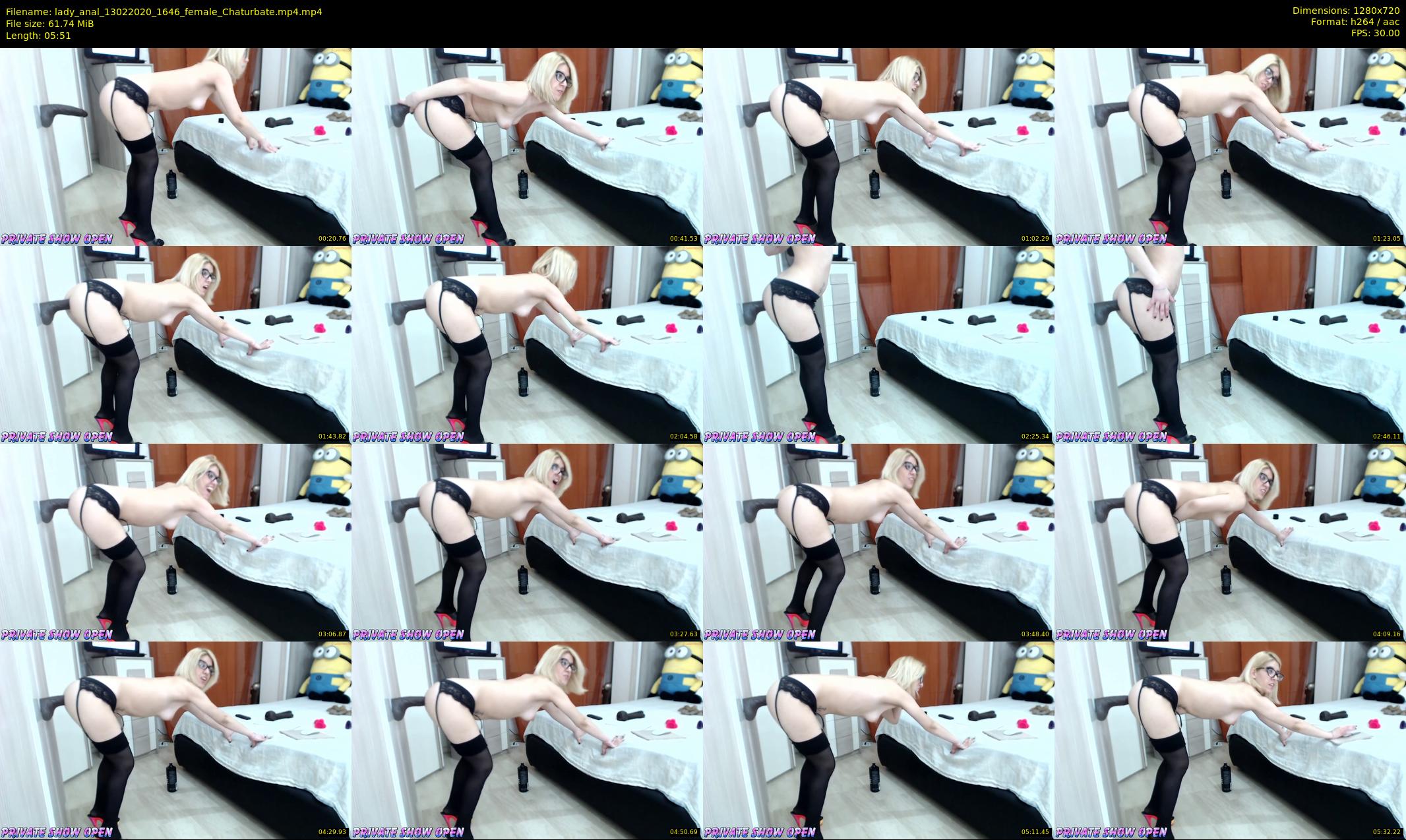 lady_anal — 6 minute Chaturbate female cam show recording, 720p, Feb 13, 2020