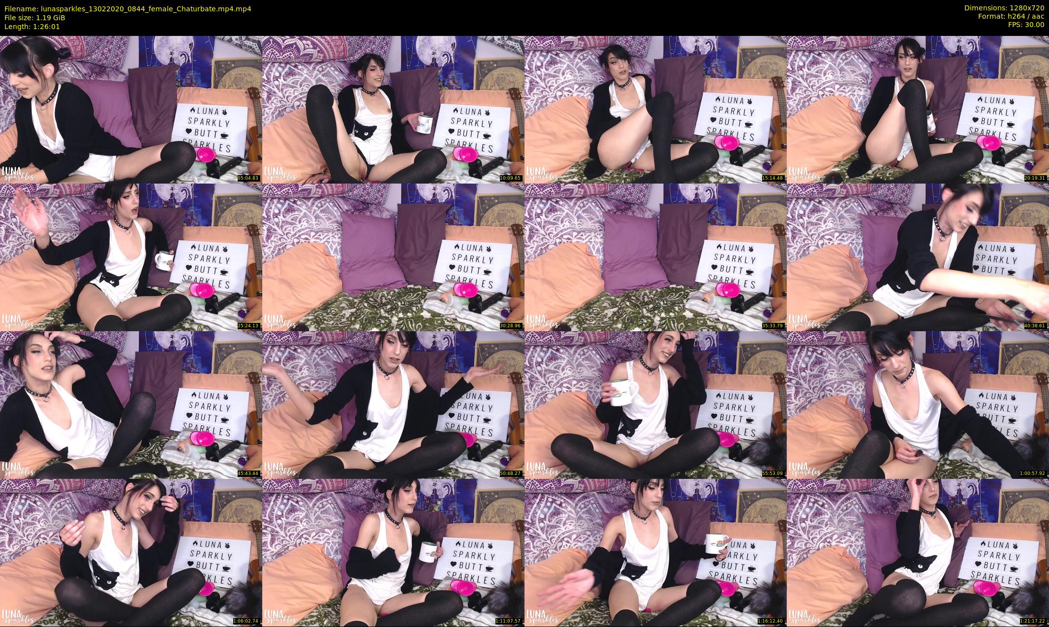 lunasparkles — 87 minute Chaturbate female cam show recording, 720p, Feb 13, 2020