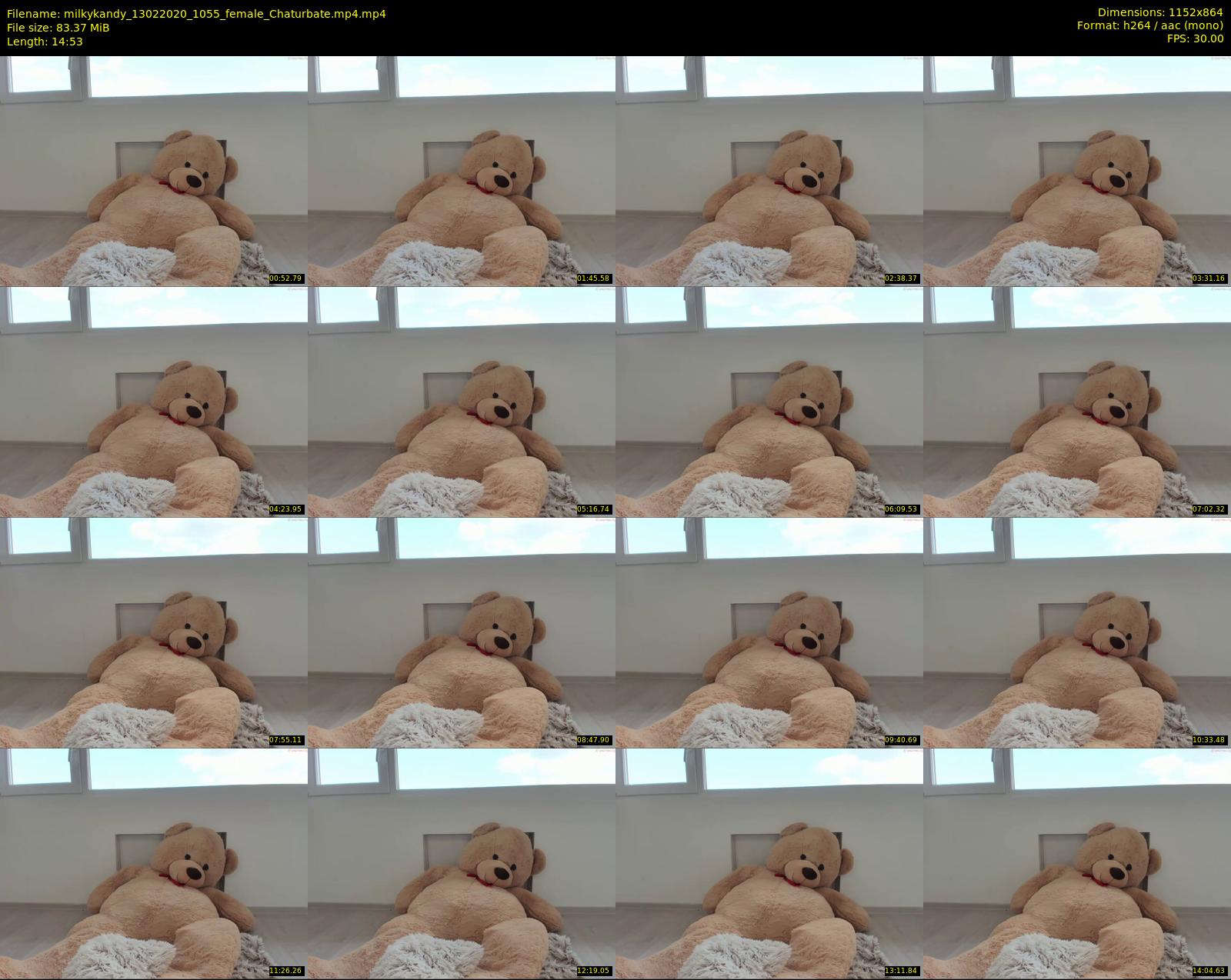 milkykandy — 15 minute Chaturbate female cam show recording, 720p, Feb 13, 2020