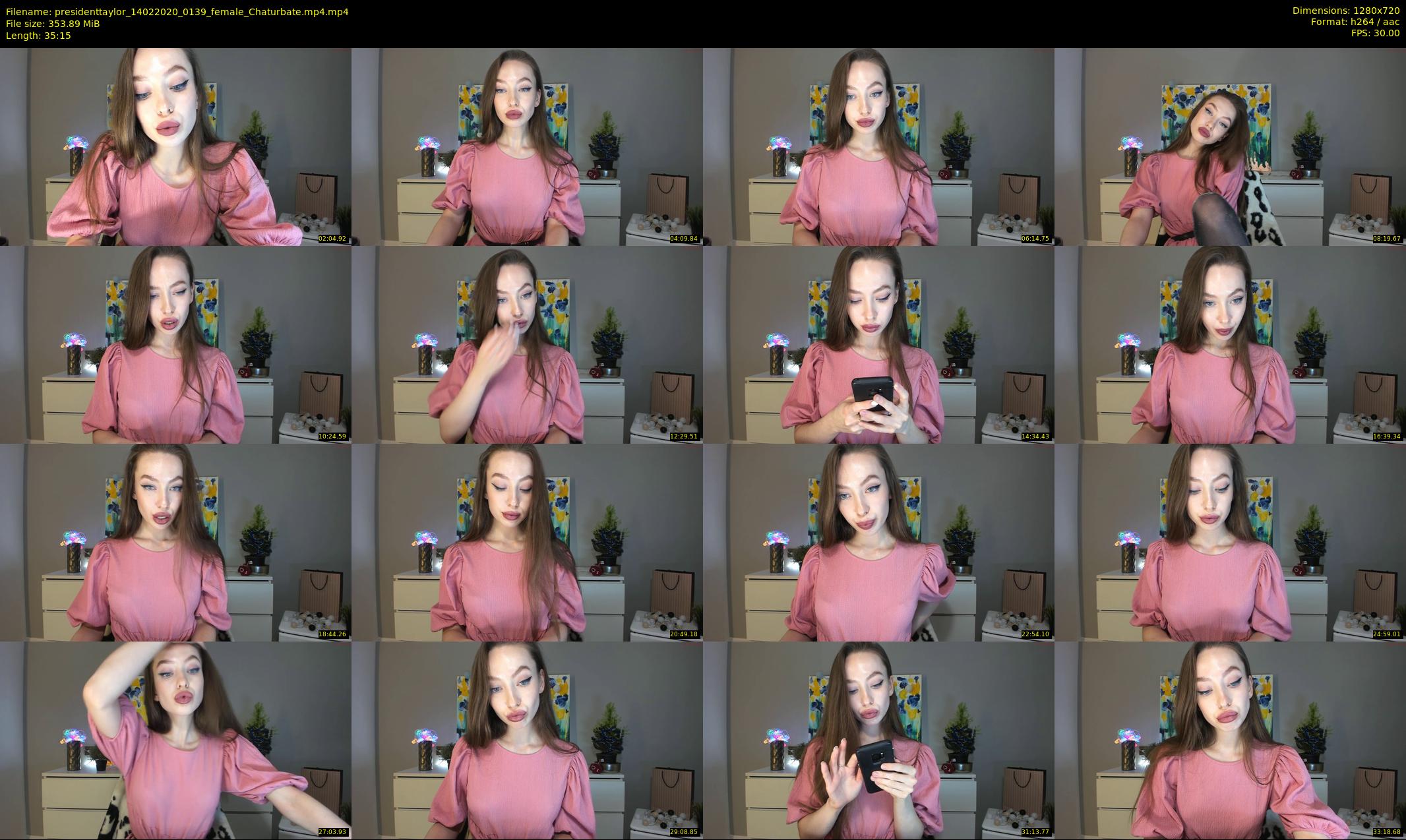 presidenttaylor — 36 minute Chaturbate female cam show recording, 720p, Feb 14, 2020