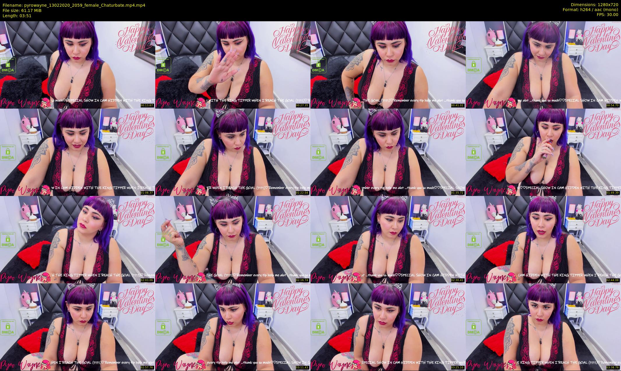 pyrowayne — 4 minute Chaturbate female cam show recording, 720p, Feb 13, 2020