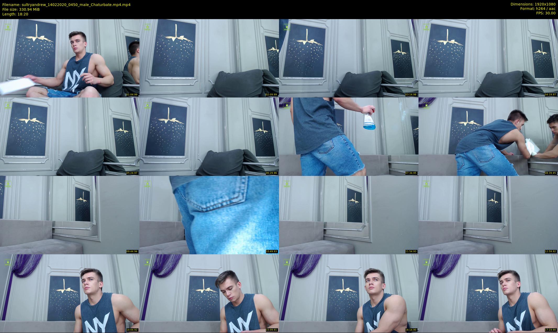 sultryandrew — 19 minute Chaturbate male cam show recording, 1080p, Feb 14, 2020