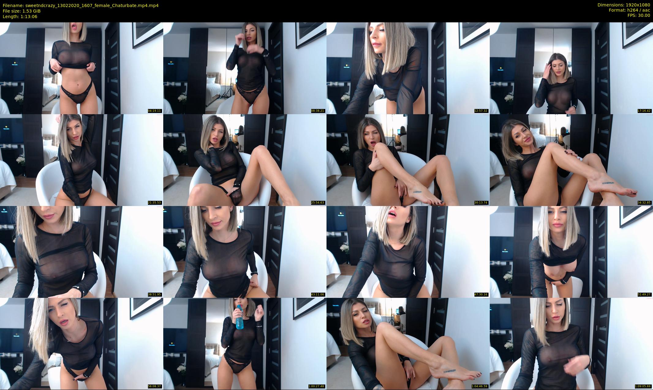 sweetndcrazy — 74 minute Chaturbate female cam show recording, 1080p, Feb 13, 2020
