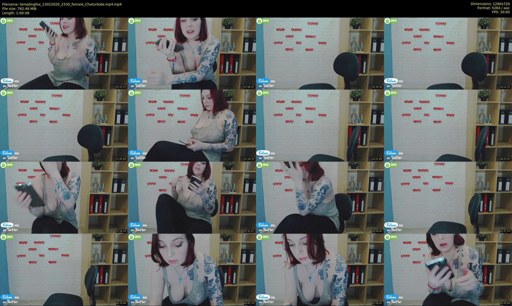 temptingfox — 61 minute Chaturbate female cam show recording, 720p, Feb 13, 2020