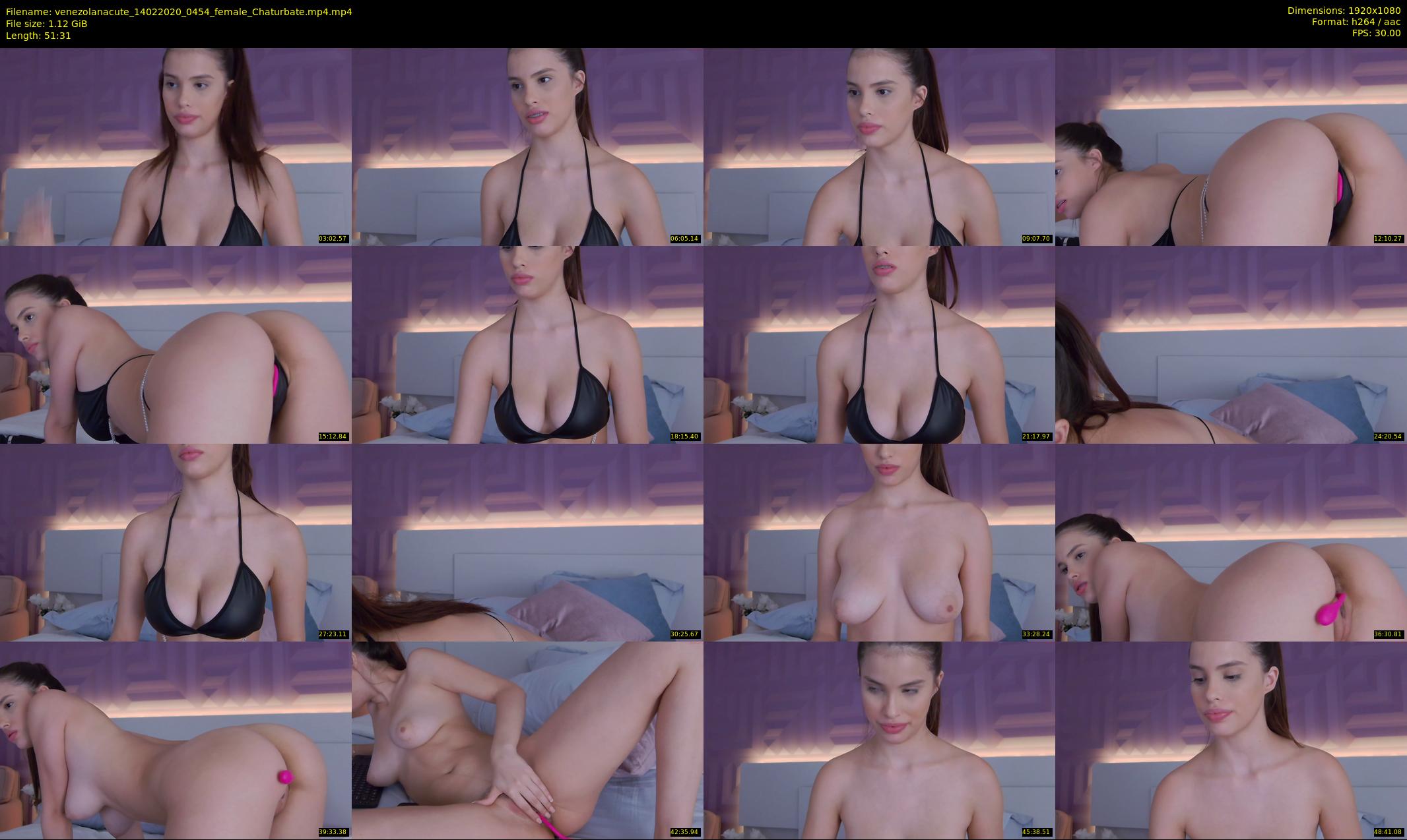 venezolanacute — 52 minute Chaturbate female cam show recording, 1080p, Feb 14, 2020