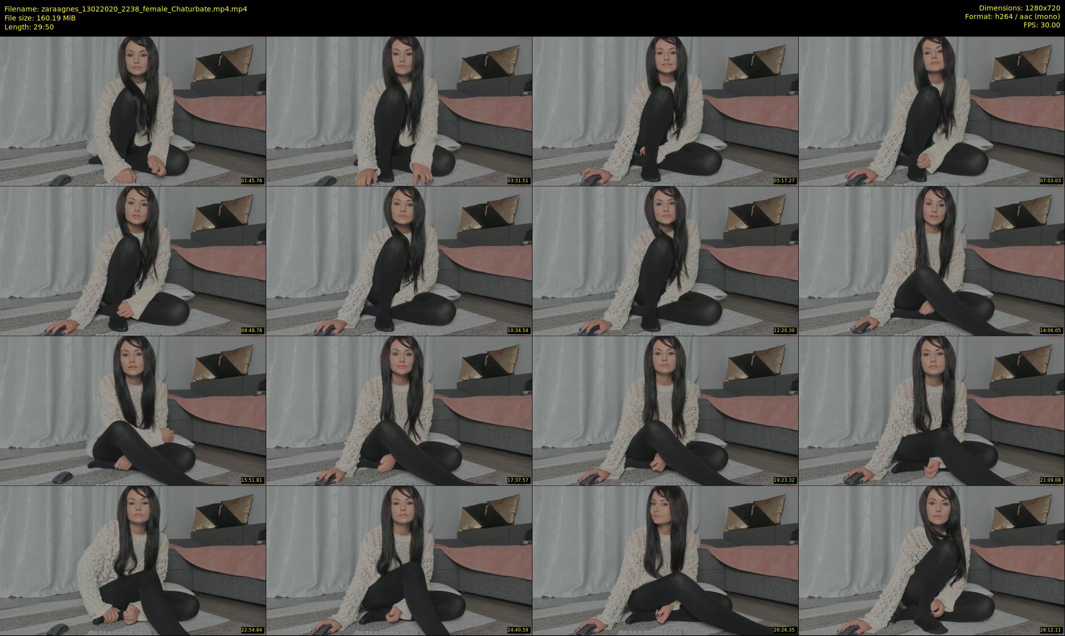 zaraagnes — 30 minute Chaturbate female cam show recording, 720p, Feb 13, 2020