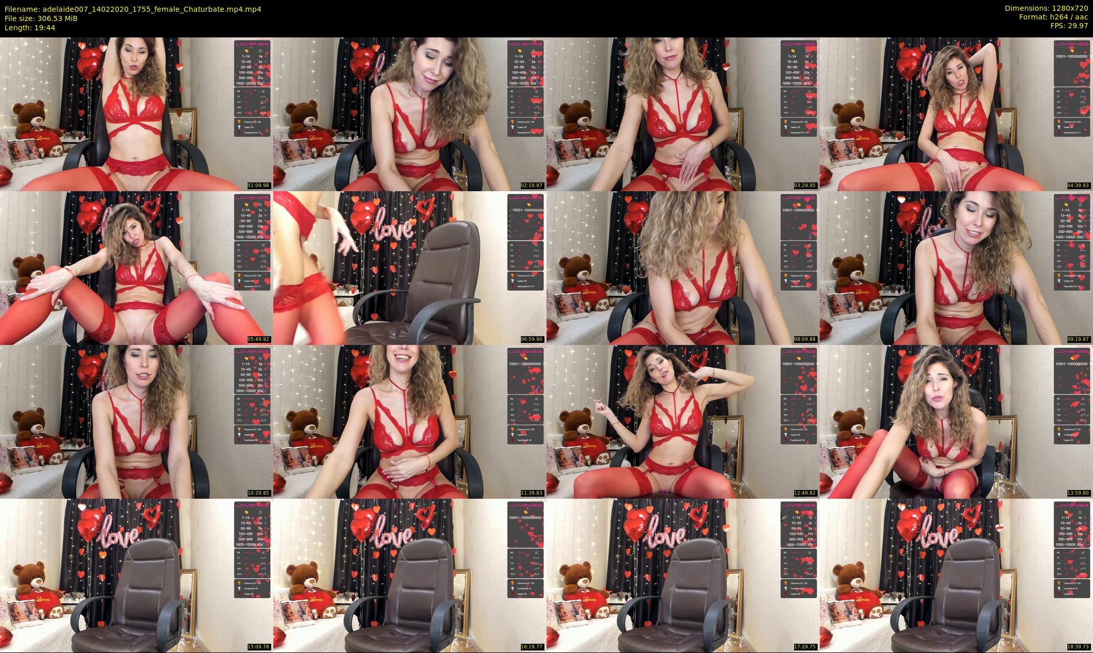 adelaide007 — 20 minute Chaturbate female cam show recording, 720p, Feb 14, 2020